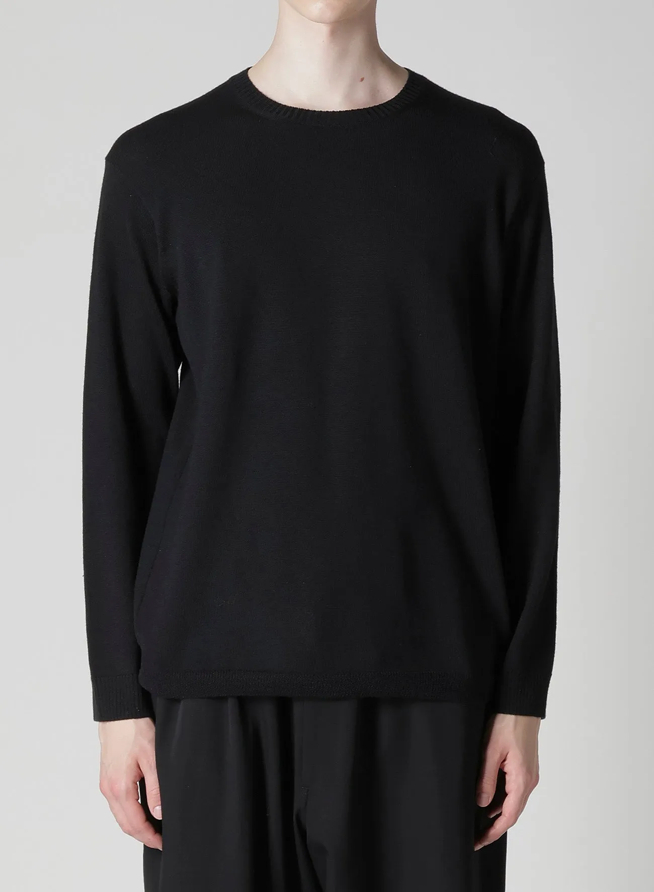 12G1P PLAIN STITCH ROUND NECK PULLOVER sold by Yohji Yamamoto product image thumbnail 4