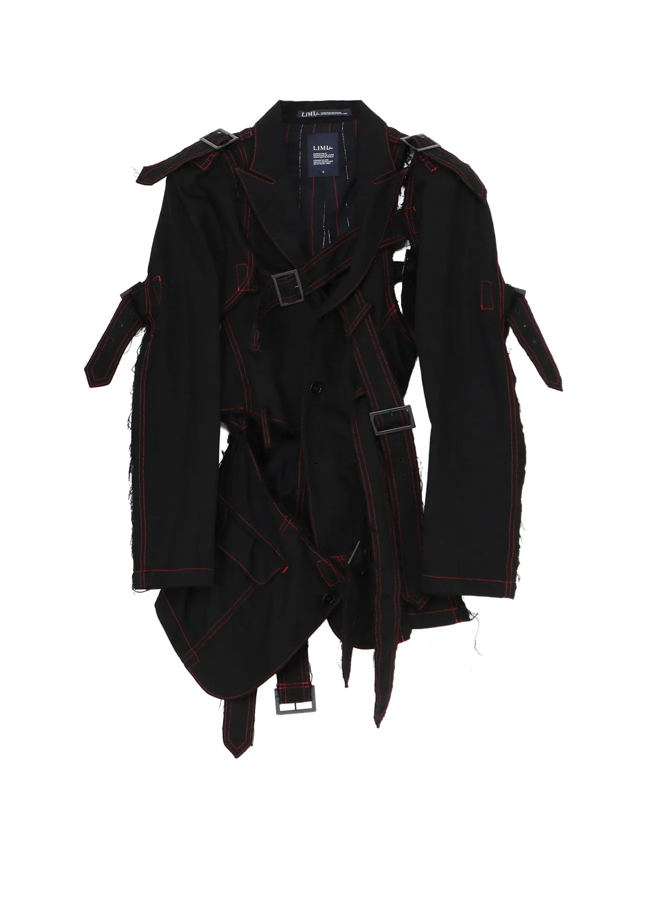 BLACK DENIM BELTED JACKET sold by Yohji Yamamoto