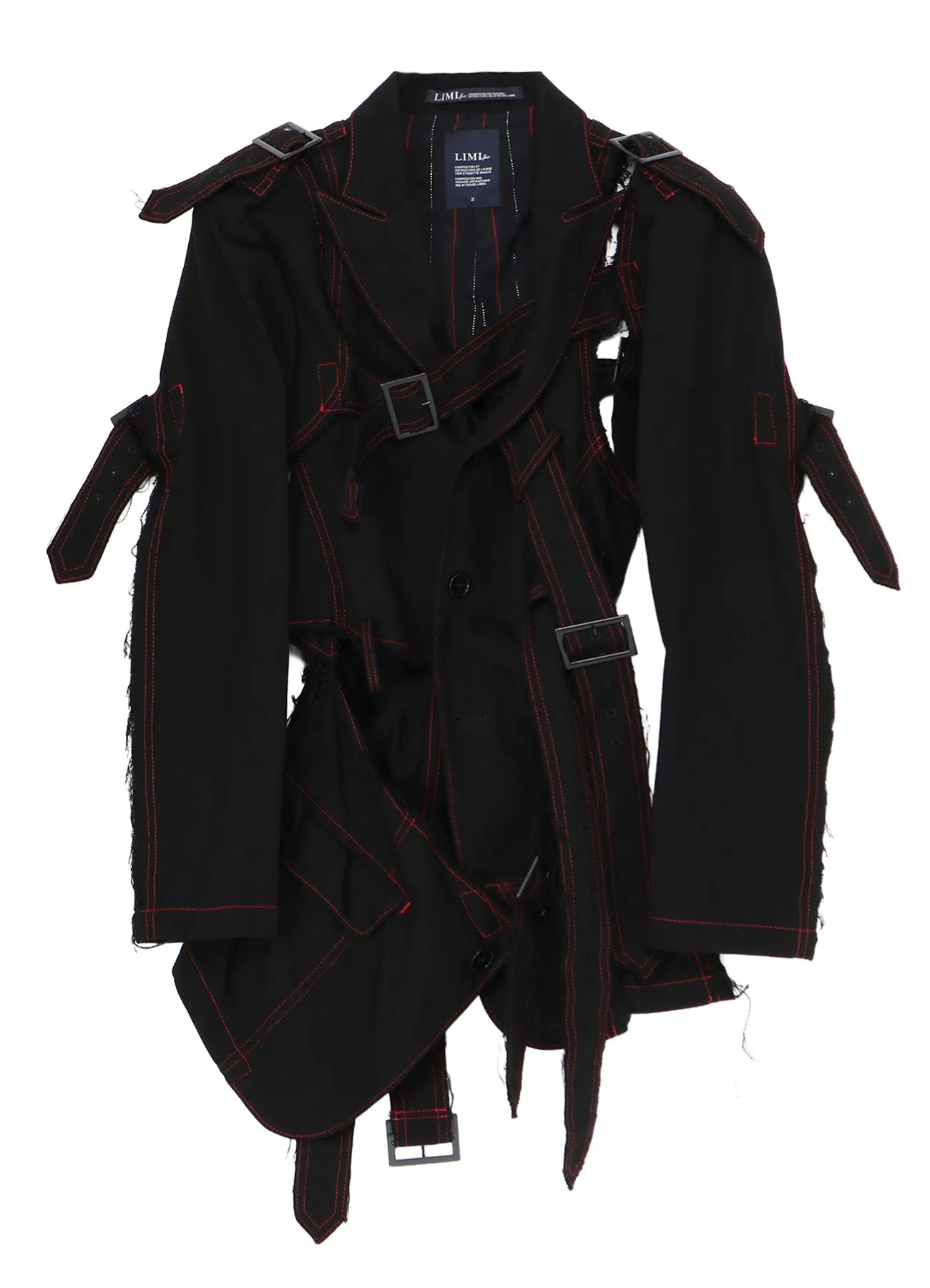 BLACK DENIM BELTED JACKET sold by Yohji Yamamoto product image thumbnail 2