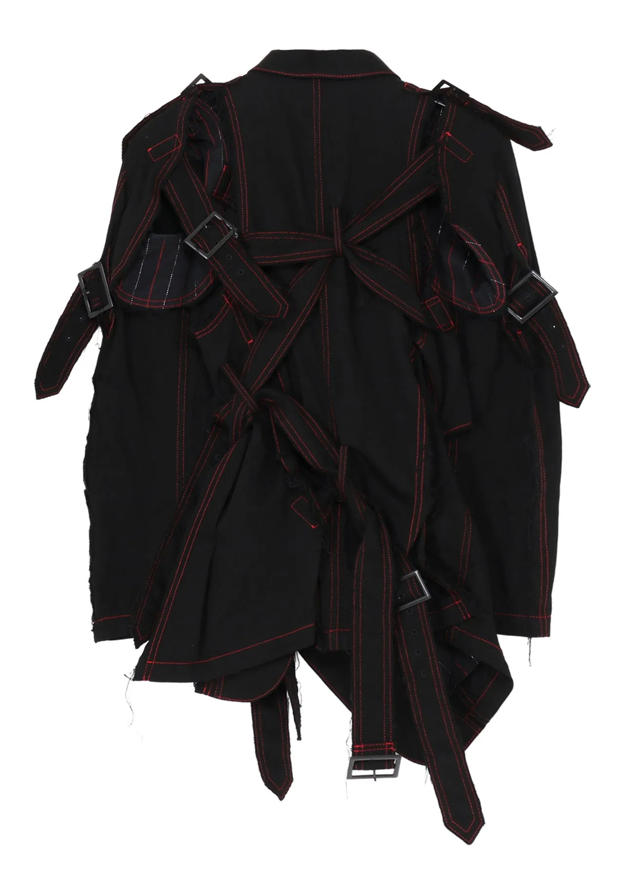 BLACK DENIM BELTED JACKET sold by Yohji Yamamoto product image thumbnail 3