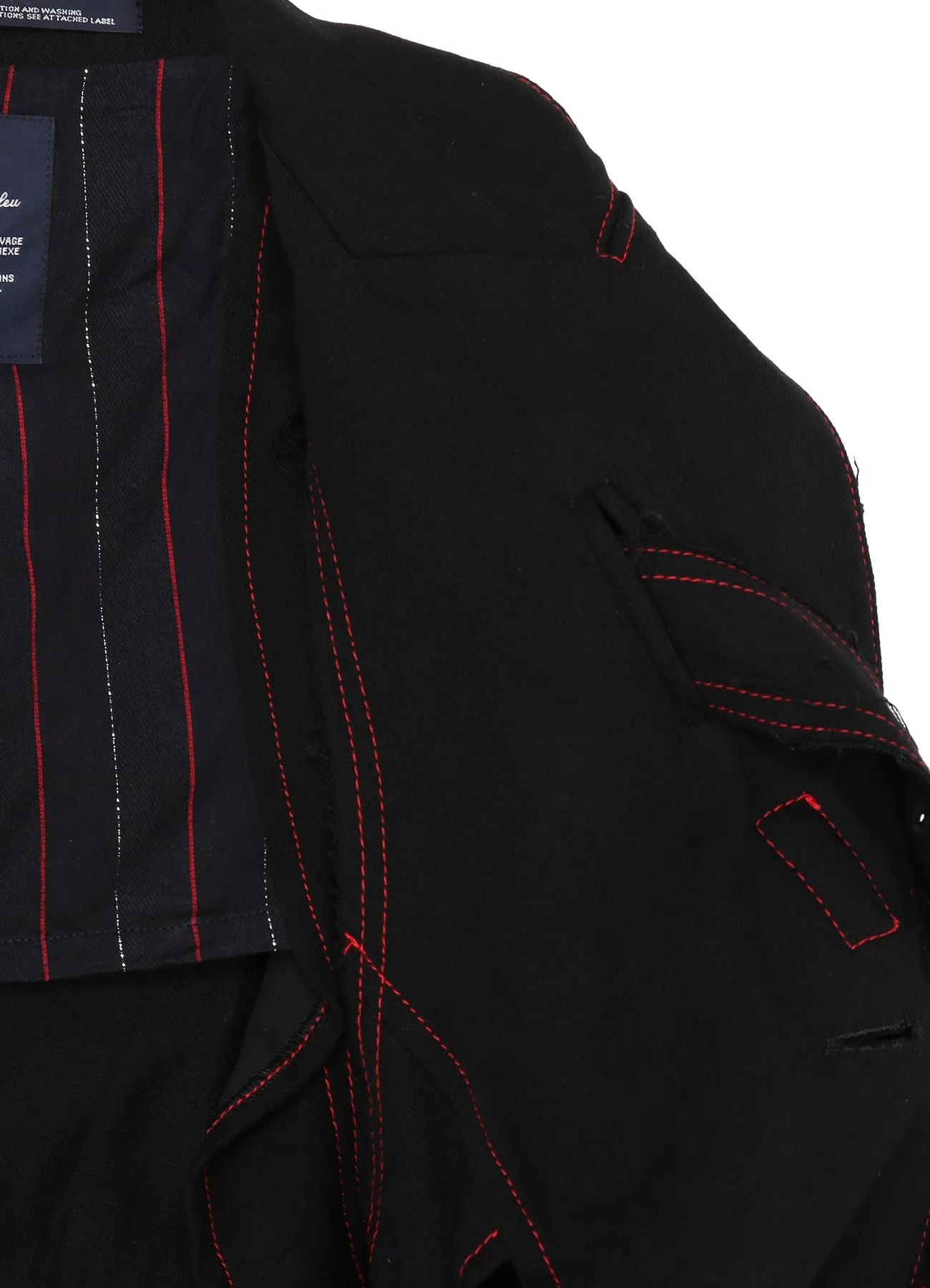 BLACK DENIM BELTED JACKET sold by Yohji Yamamoto product image thumbnail 4