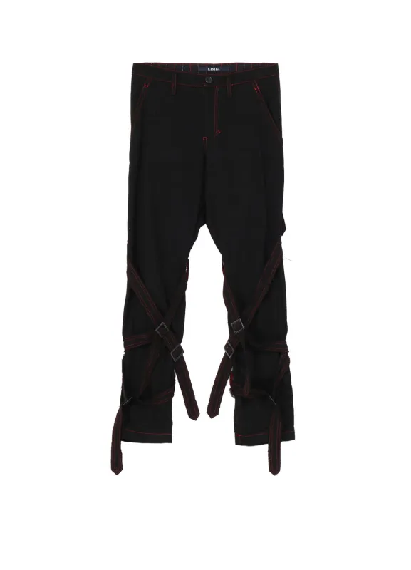 BLACK DENIM BELTED PANTS sold by Yohji Yamamoto