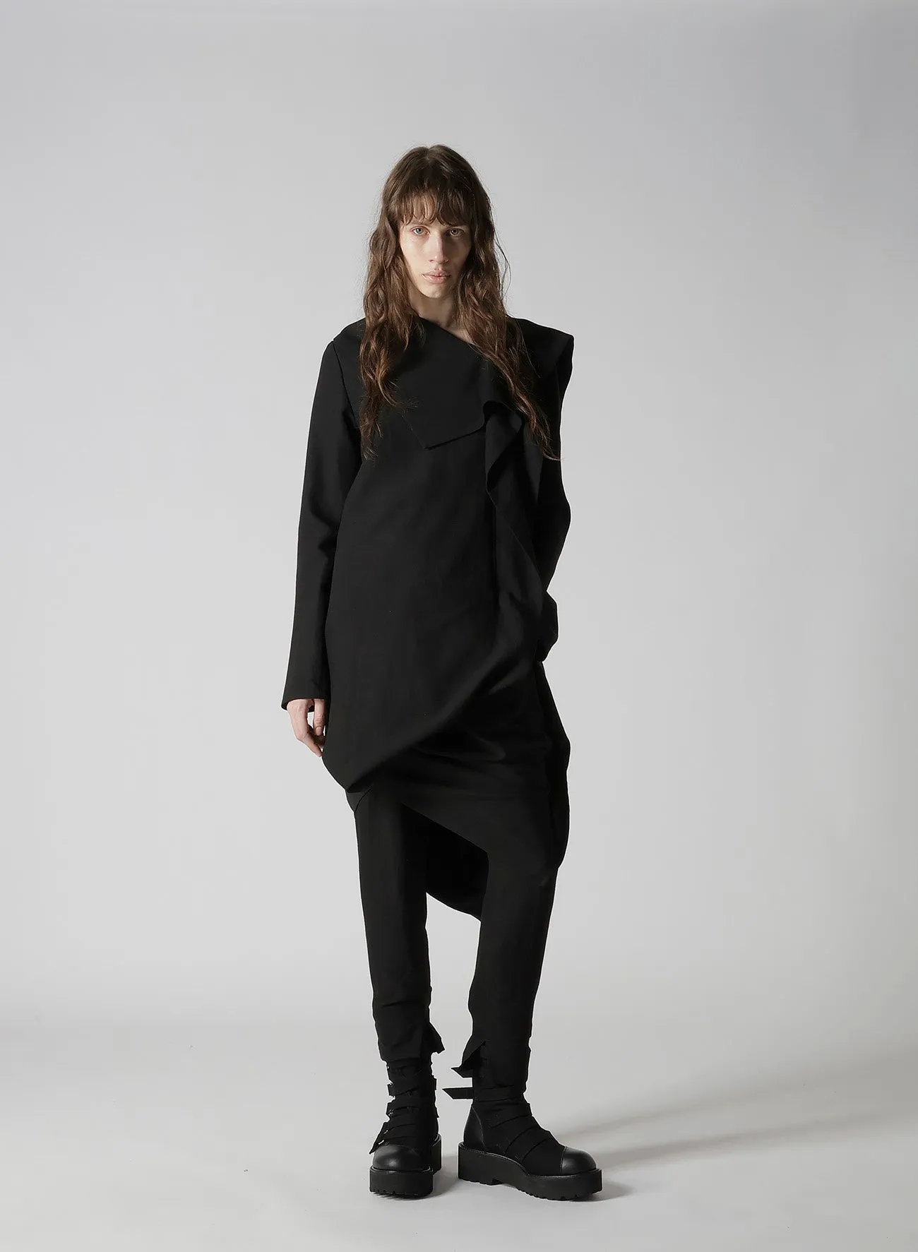 MILLED GABARDINE SLIT SLIM PANTS sold by Yohji Yamamoto product image thumbnail 4
