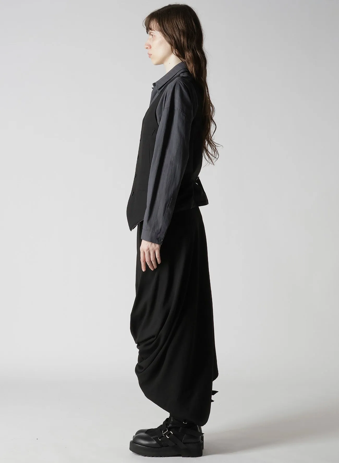MILLED GABARDINE DARTS VEST sold by Yohji Yamamoto product image thumbnail 5