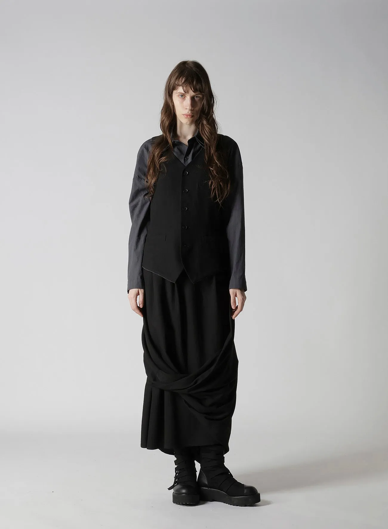 MILLED GABARDINE DARTS VEST sold by Yohji Yamamoto product image thumbnail 4