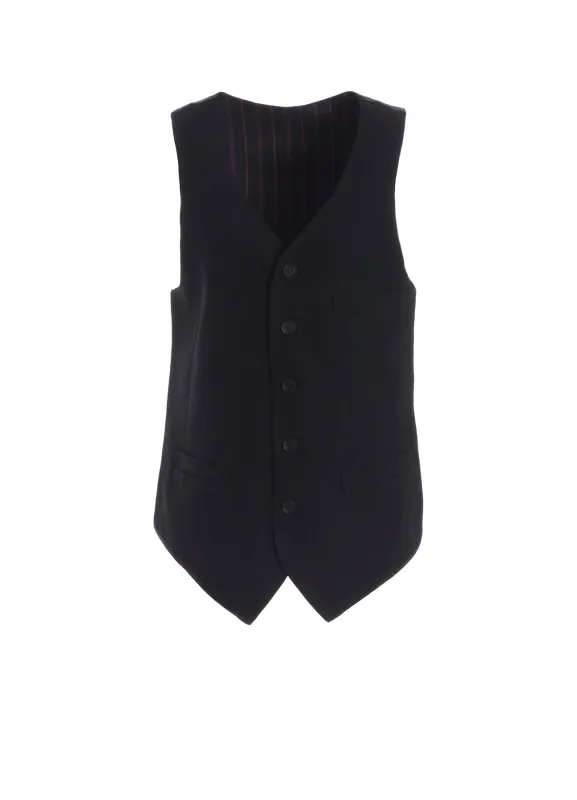 MILLED GABARDINE DARTS VEST sold by Yohji Yamamoto