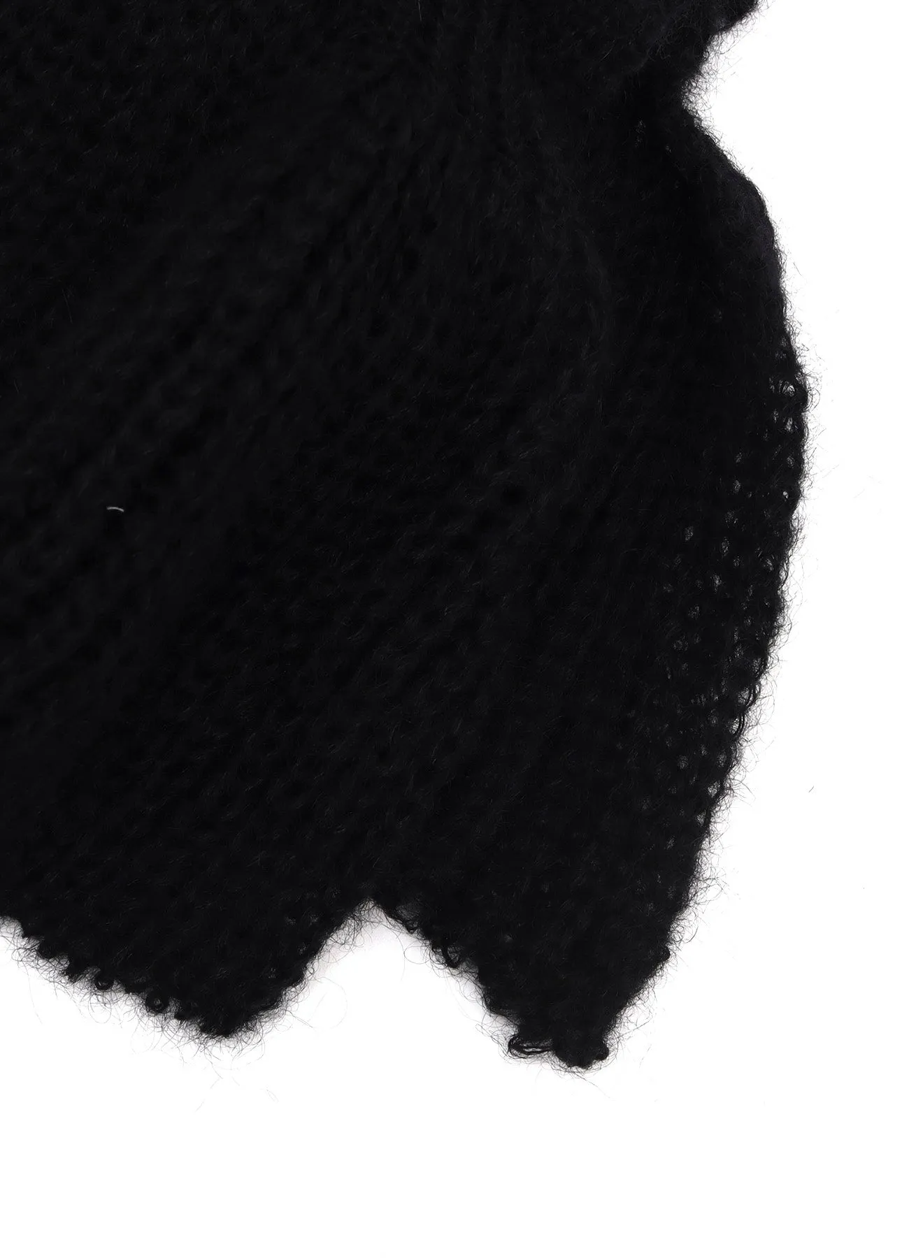 LOOSE TENTION RIB FLUFFY FRILLED SCARF sold by Yohji Yamamoto product image thumbnail 4
