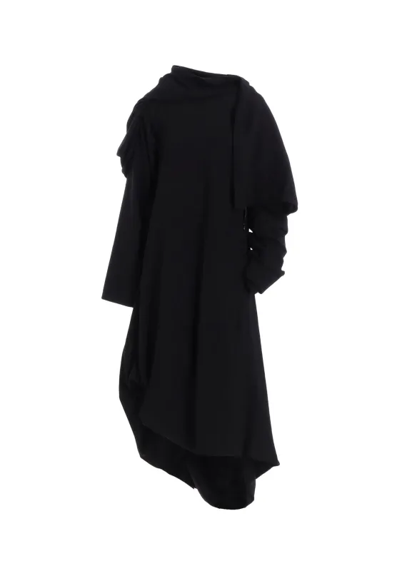 MILLED GABARDINE DRESS WITH SCARF sold by Yohji Yamamoto