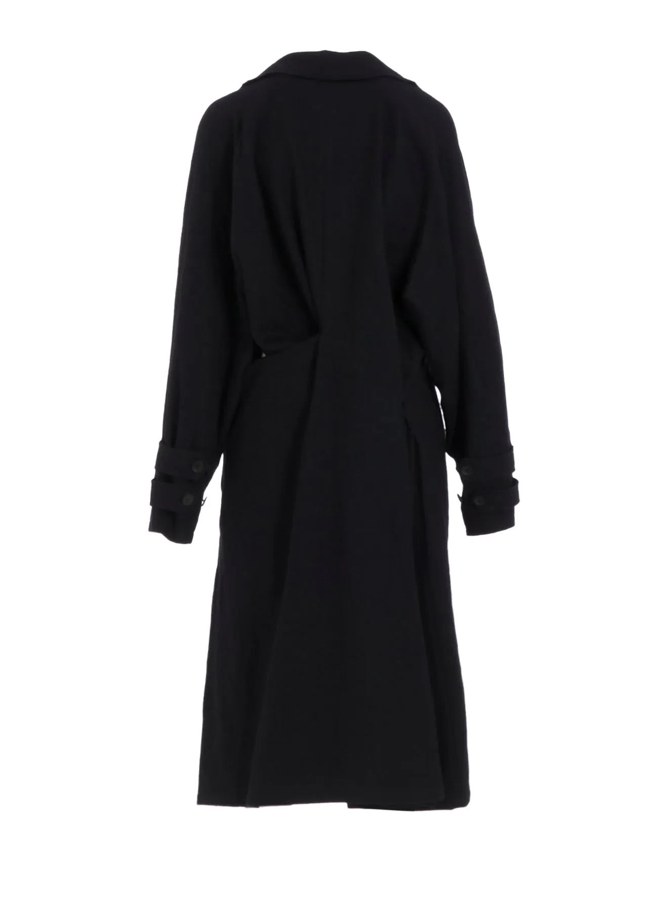 SHRINKED SERGE BACK DRAPE TRENCH COAT sold by Yohji Yamamoto product image thumbnail 3
