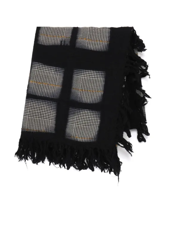 ITAJIME DYED STAGGERED BIG SCARF sold by Yohji Yamamoto