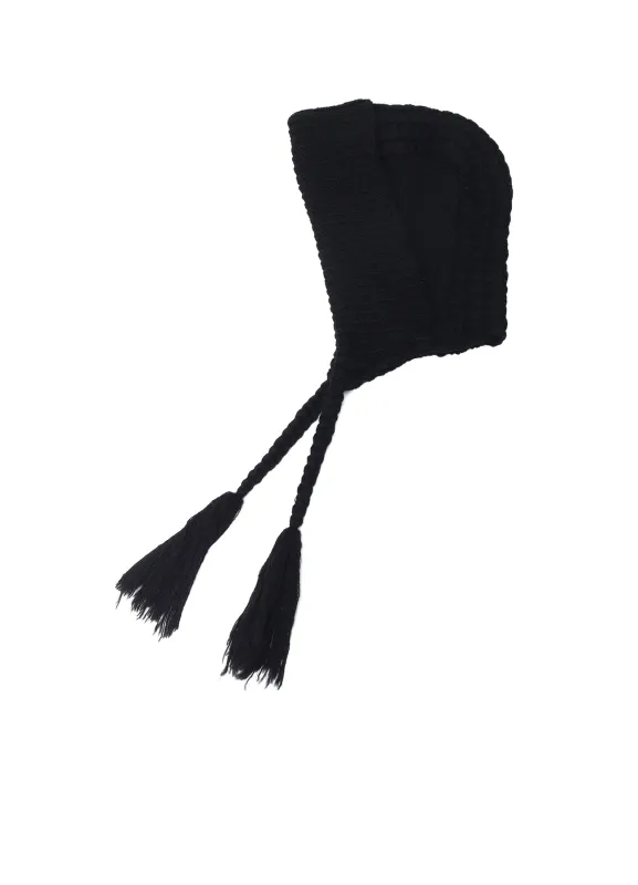 WOOL SLUB ARAN HOODIE sold by Yohji Yamamoto