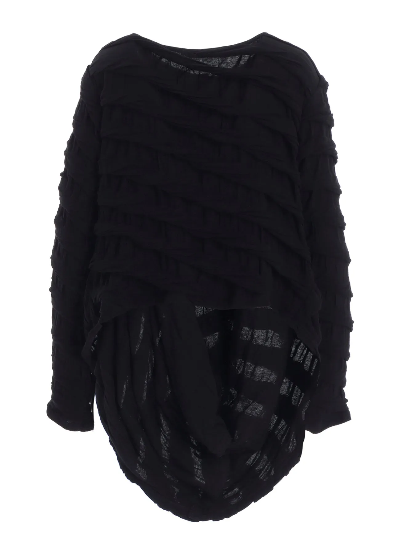 TWIST JACQUARD HEM DRAPE T-SHIRT sold by Yohji Yamamoto product image thumbnail 3