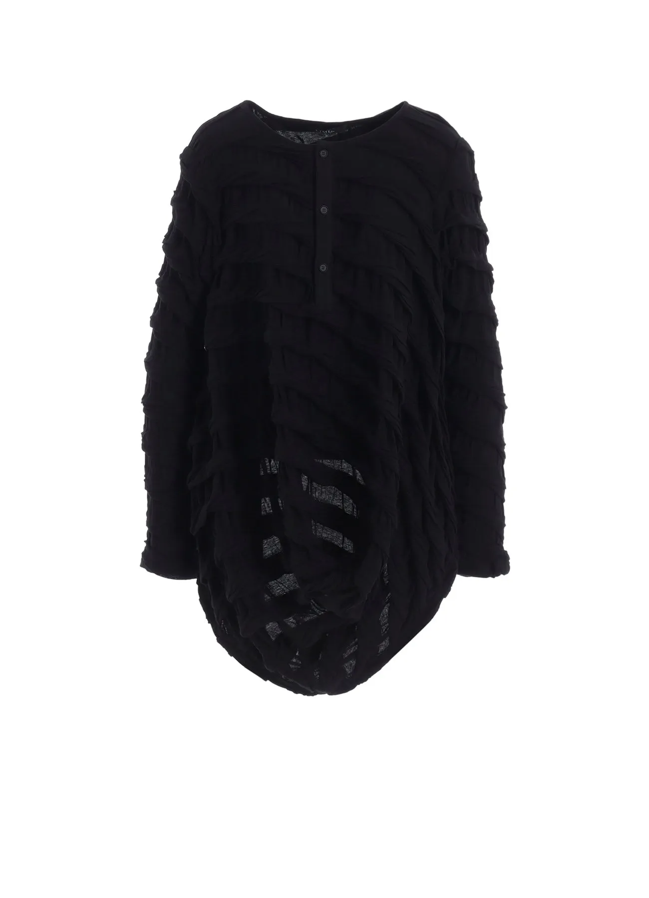TWIST JACQUARD HEM DRAPE T-SHIRT sold by Yohji Yamamoto