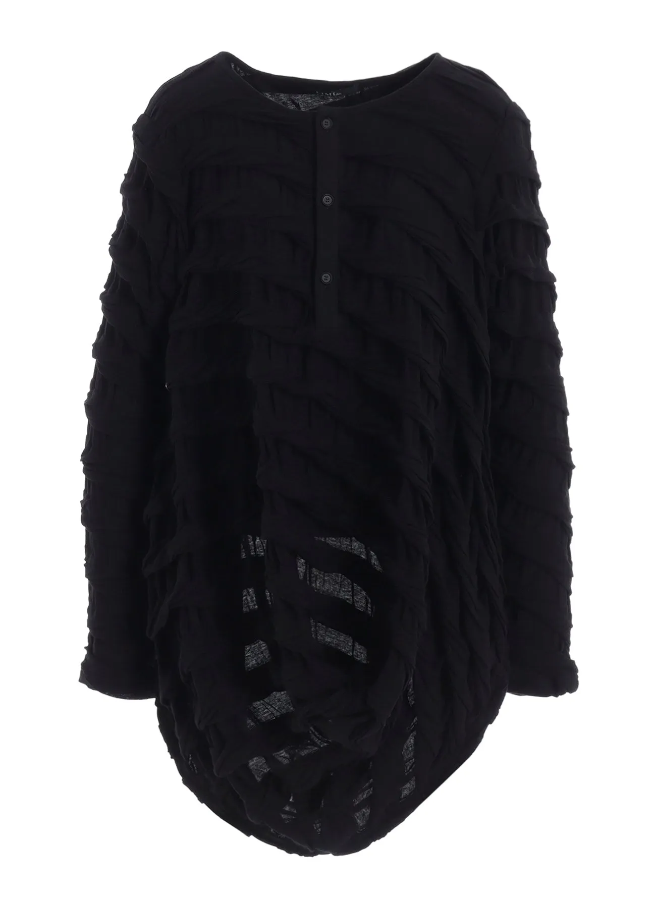 TWIST JACQUARD HEM DRAPE T-SHIRT sold by Yohji Yamamoto product image thumbnail 2