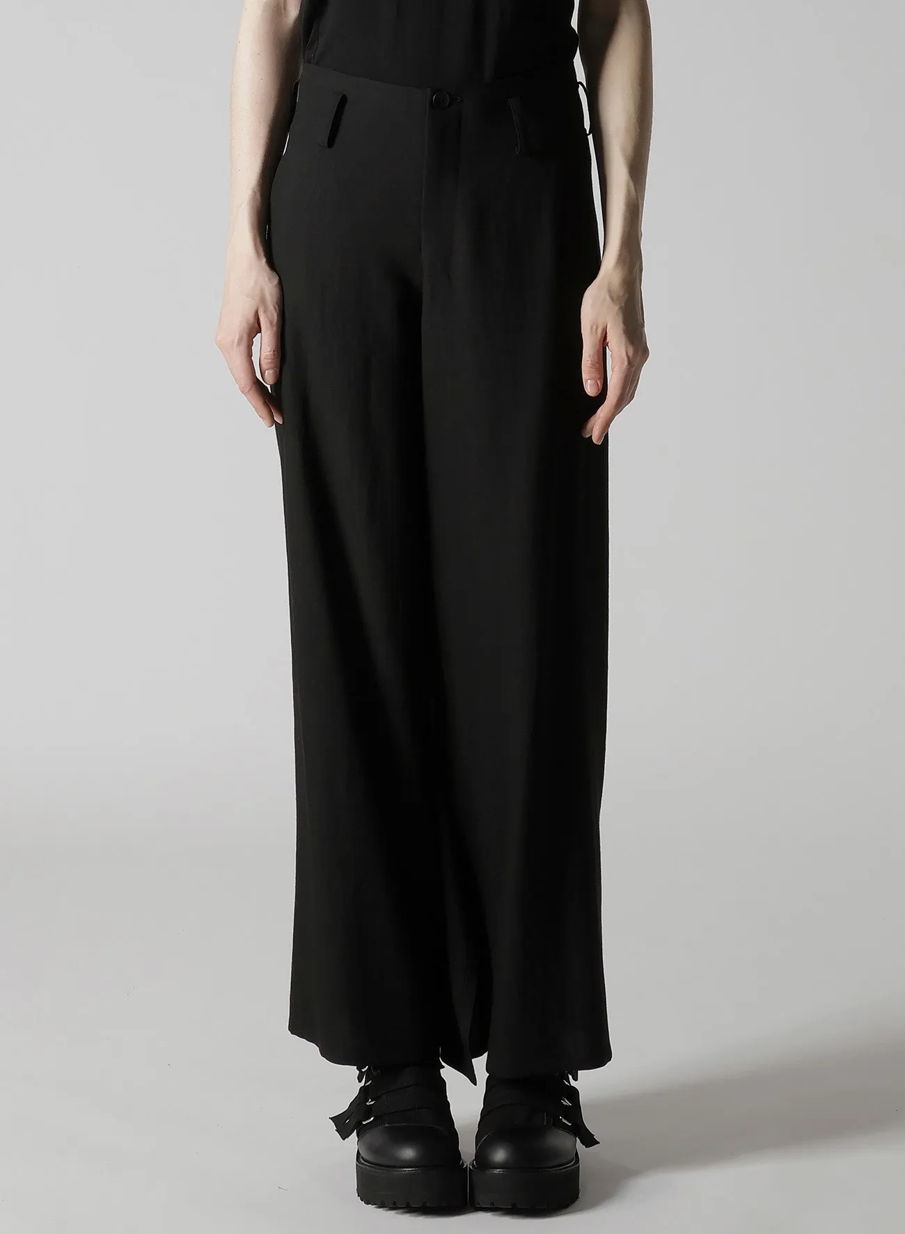 MILLED GABARDINE FRILLED PANTS sold by Yohji Yamamoto product image thumbnail 5