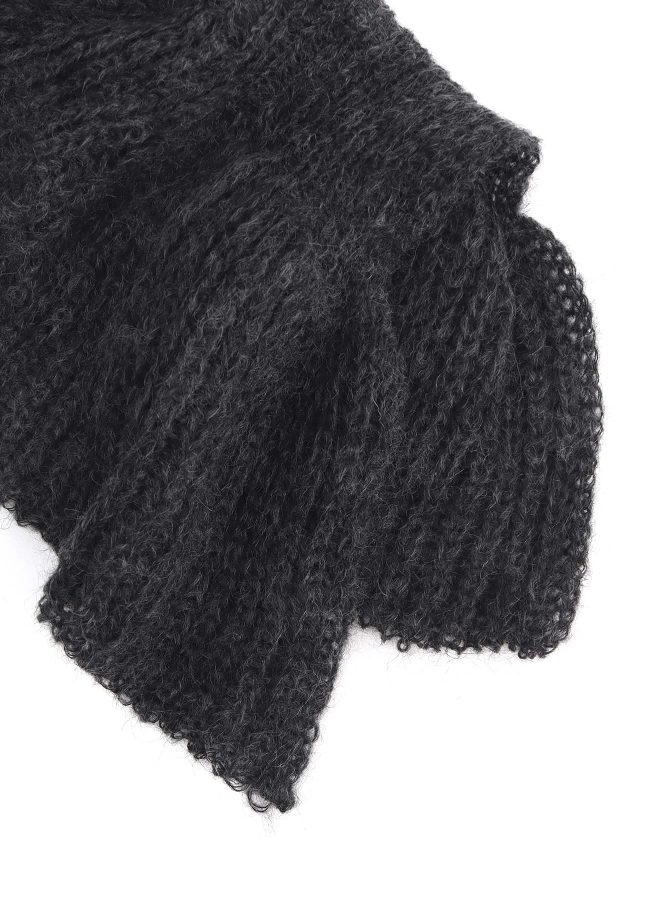LOOSE TENTION RIB FLUFFY FRILLED SCARF sold by Yohji Yamamoto product image thumbnail 4