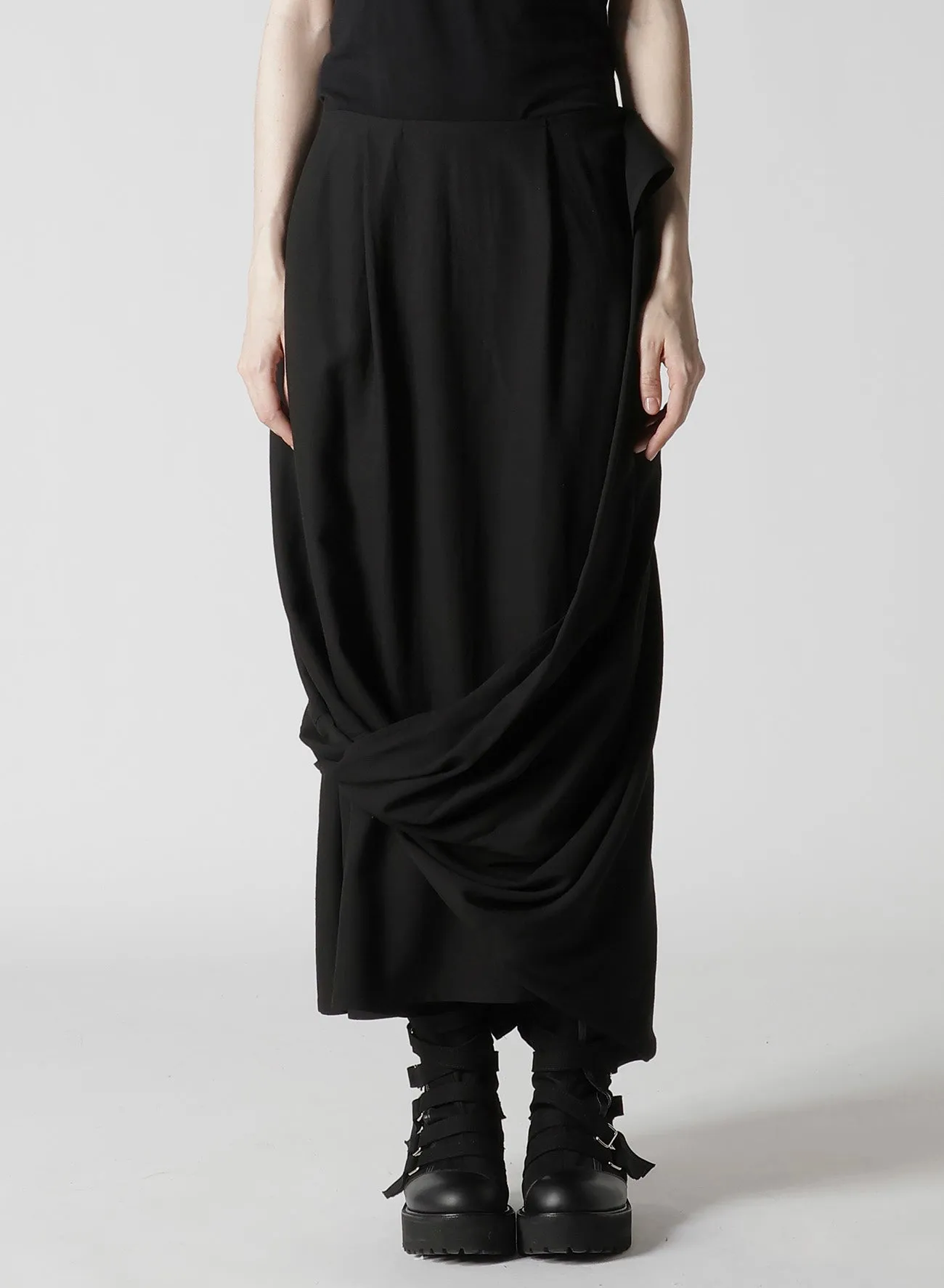 MILLED GABARDINE TWIST SKIRT sold by Yohji Yamamoto product image thumbnail 5