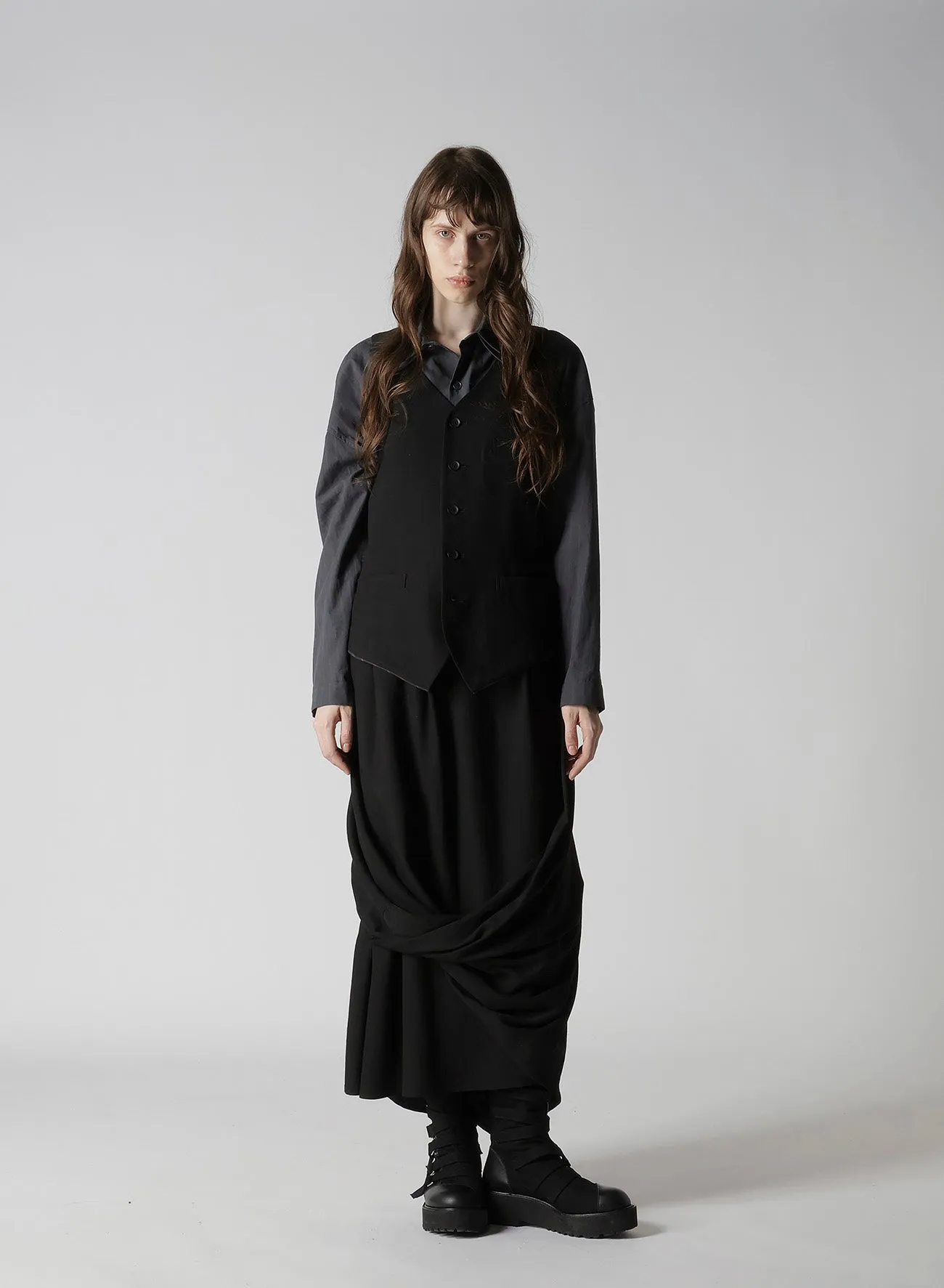 MILLED GABARDINE TWIST SKIRT sold by Yohji Yamamoto product image thumbnail 4