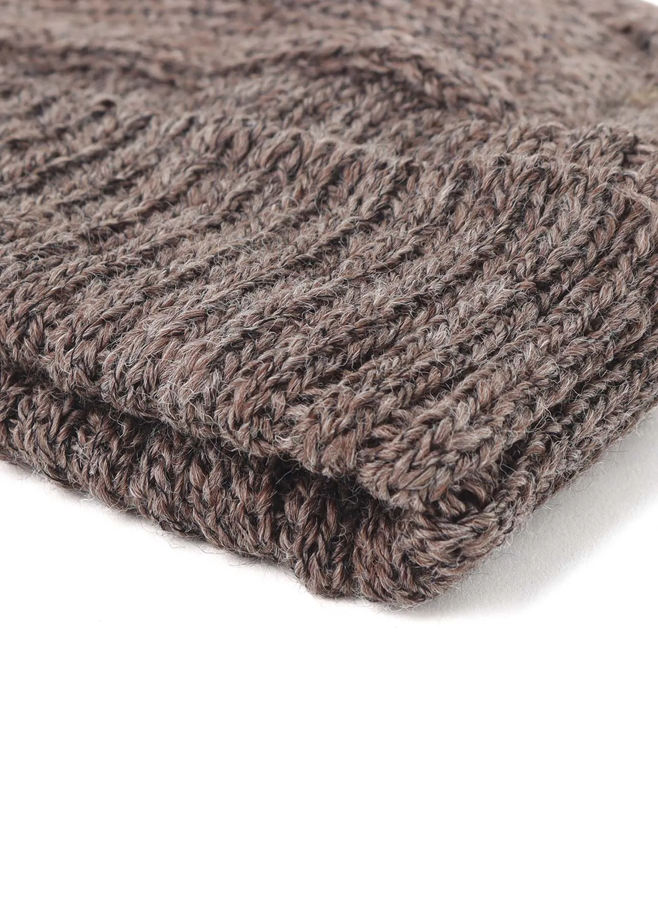 WOOL SLUB ARAN HOODIE sold by Yohji Yamamoto product image thumbnail 4