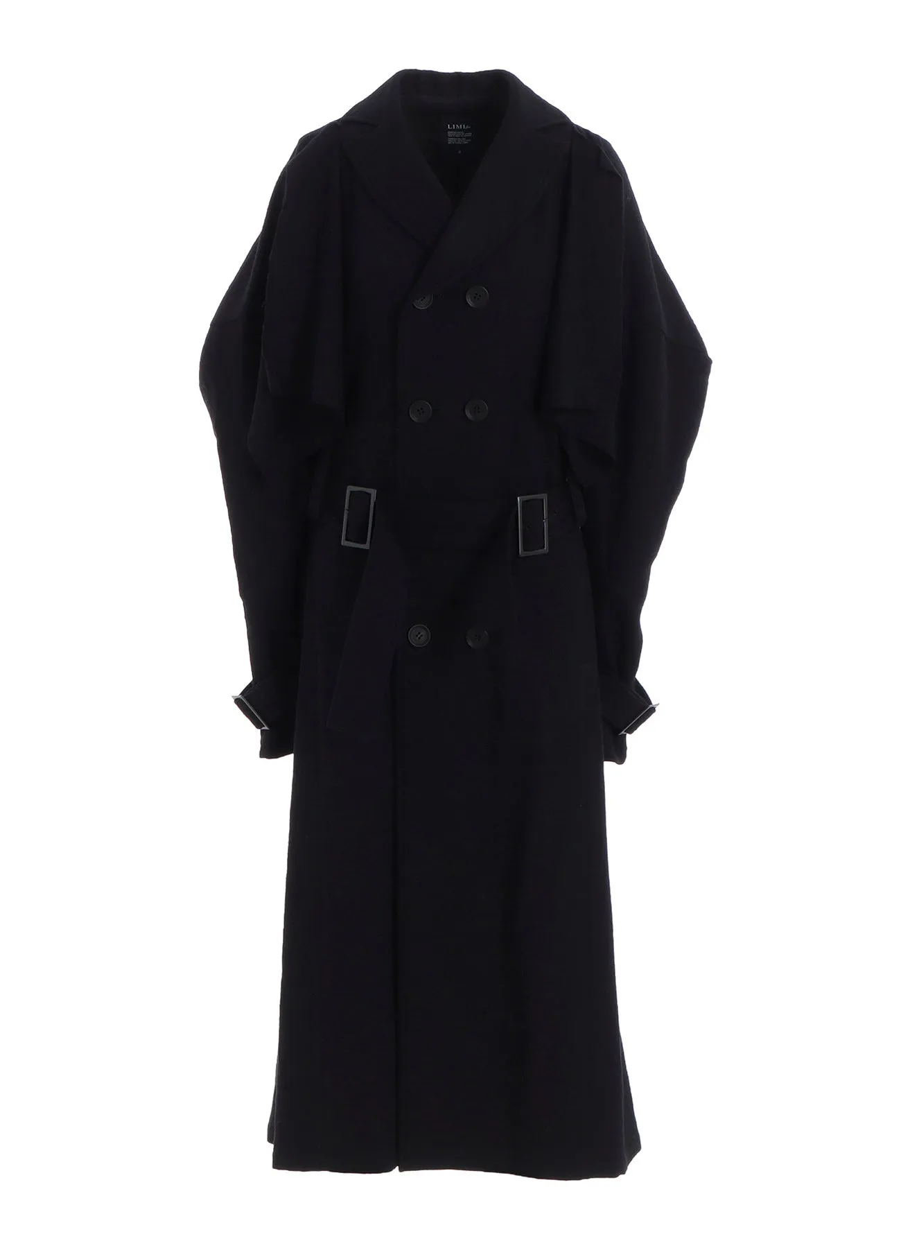 SHRINKED SERGE TRENCH COAT WITH BELT sold by Yohji Yamamoto product image thumbnail 2