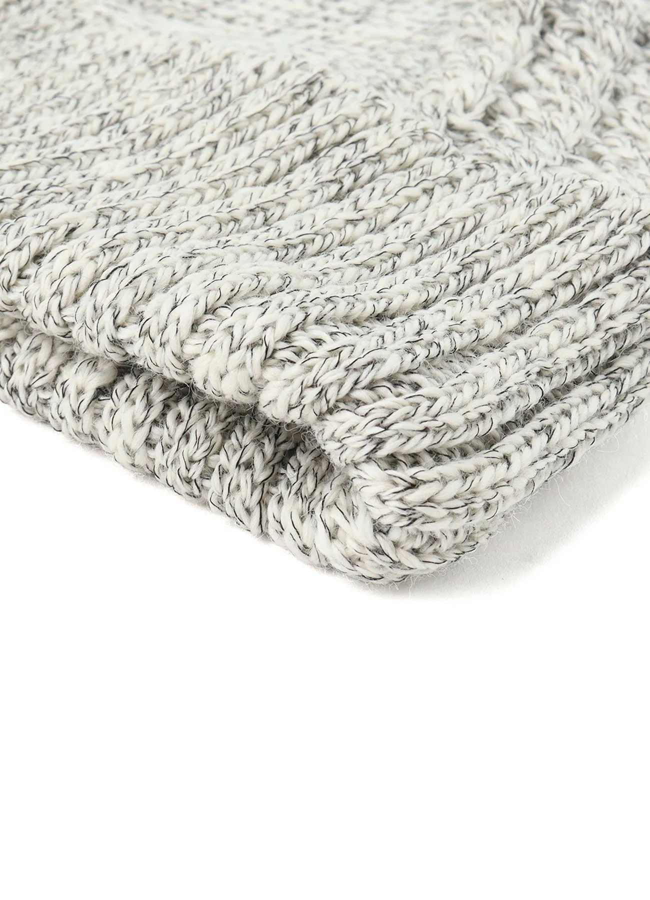 WOOL SLUB ARAN HOODIE sold by Yohji Yamamoto product image thumbnail 4