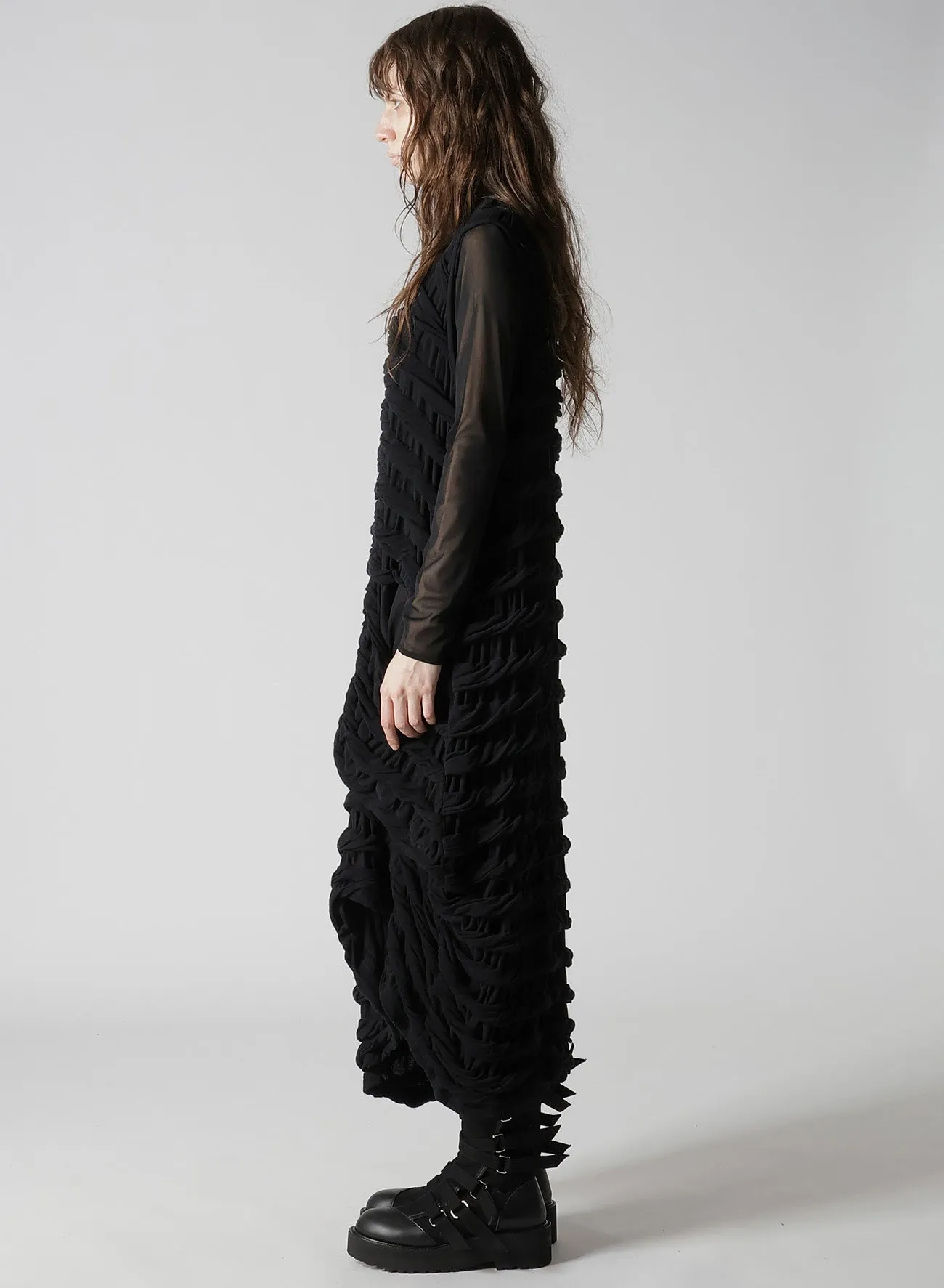 TWIST JACQUARD POCKET TUCK DRESS sold by Yohji Yamamoto product image thumbnail 5