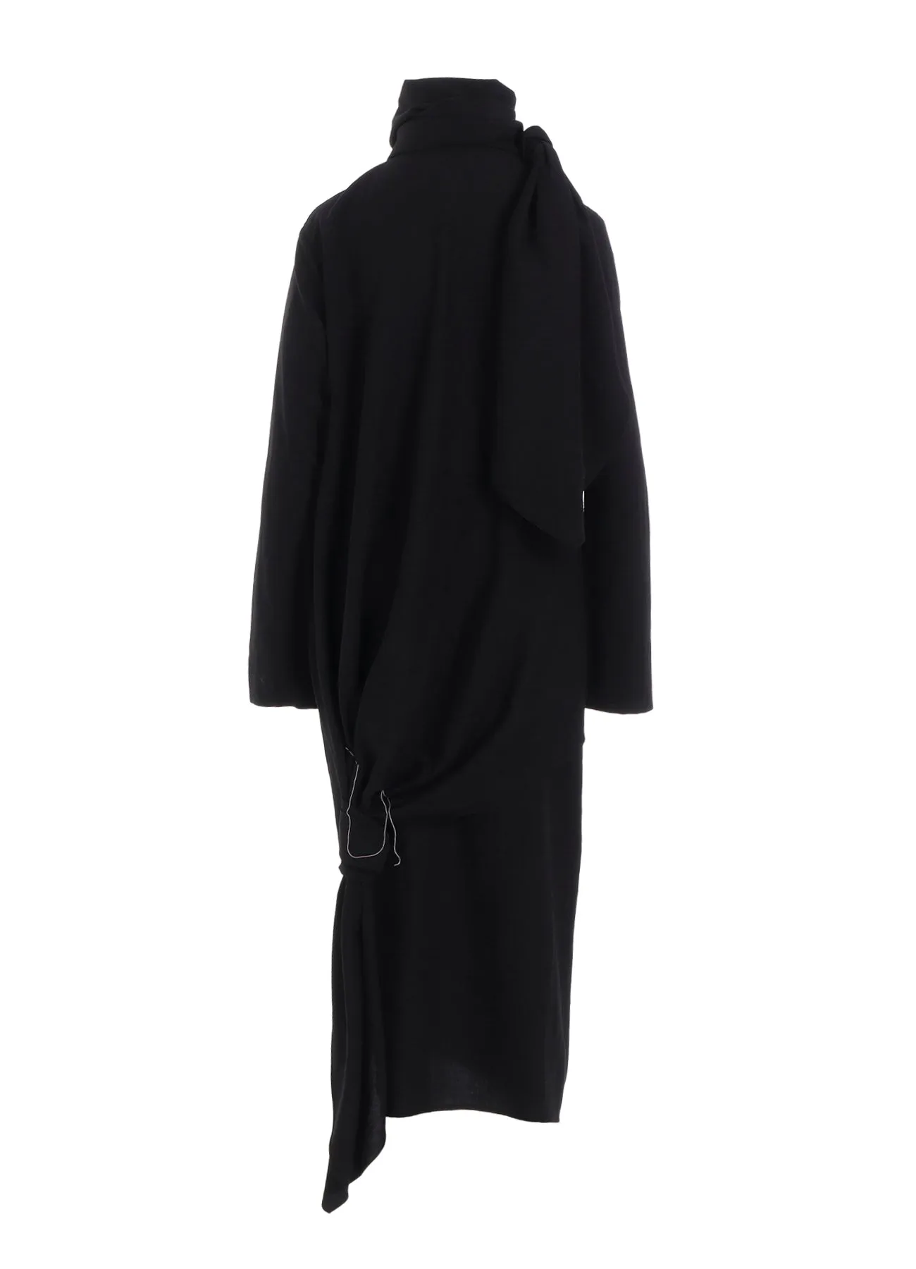 MILLED GABARDINE TWIST DRESS WITH SCARF sold by Yohji Yamamoto product image thumbnail 3