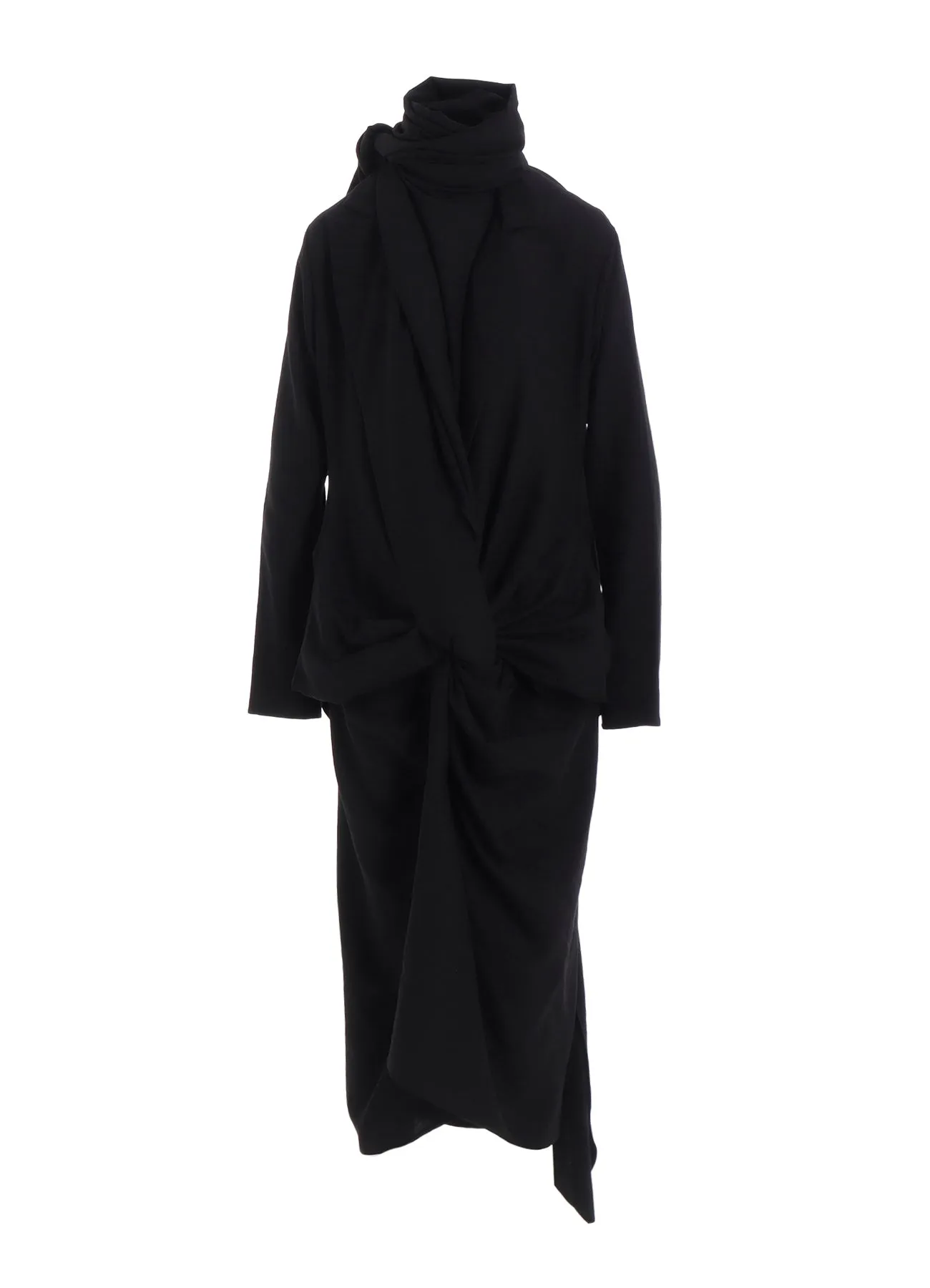 MILLED GABARDINE TWIST DRESS WITH SCARF sold by Yohji Yamamoto product image thumbnail 2