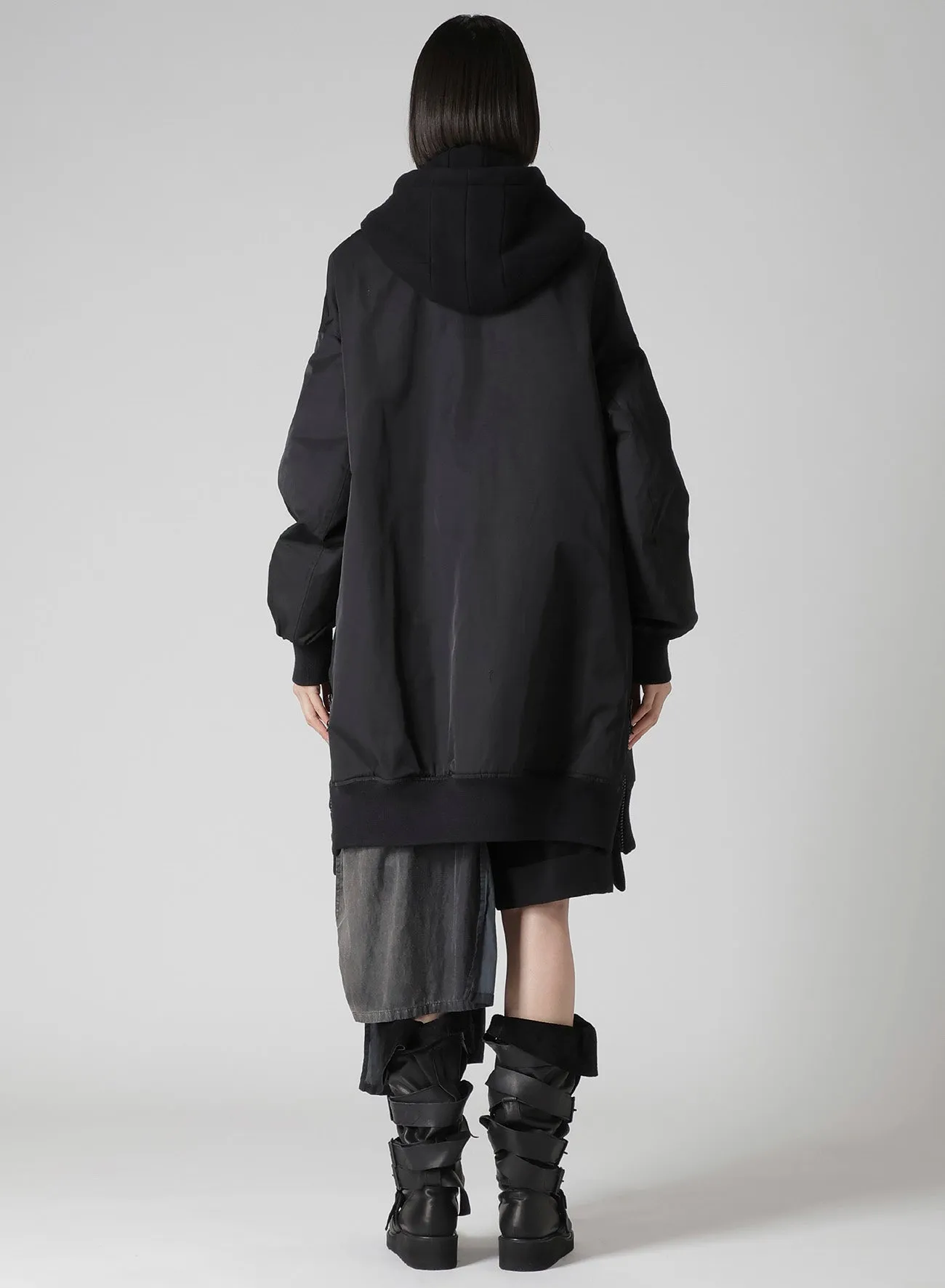 Ny/C TWILL HOODED BOMBER sold by Yohji Yamamoto product image thumbnail 5