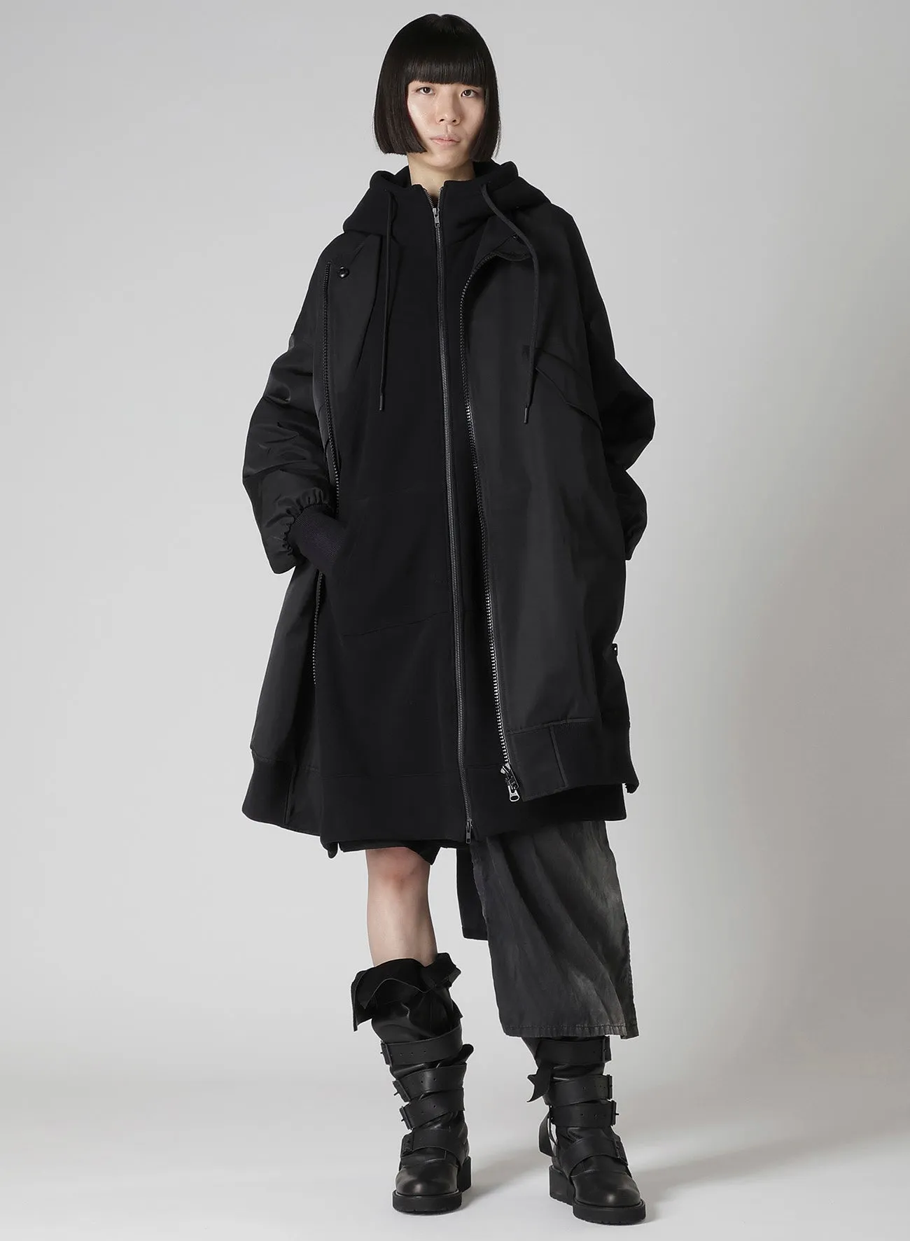 Ny/C TWILL HOODED BOMBER sold by Yohji Yamamoto product image thumbnail 3