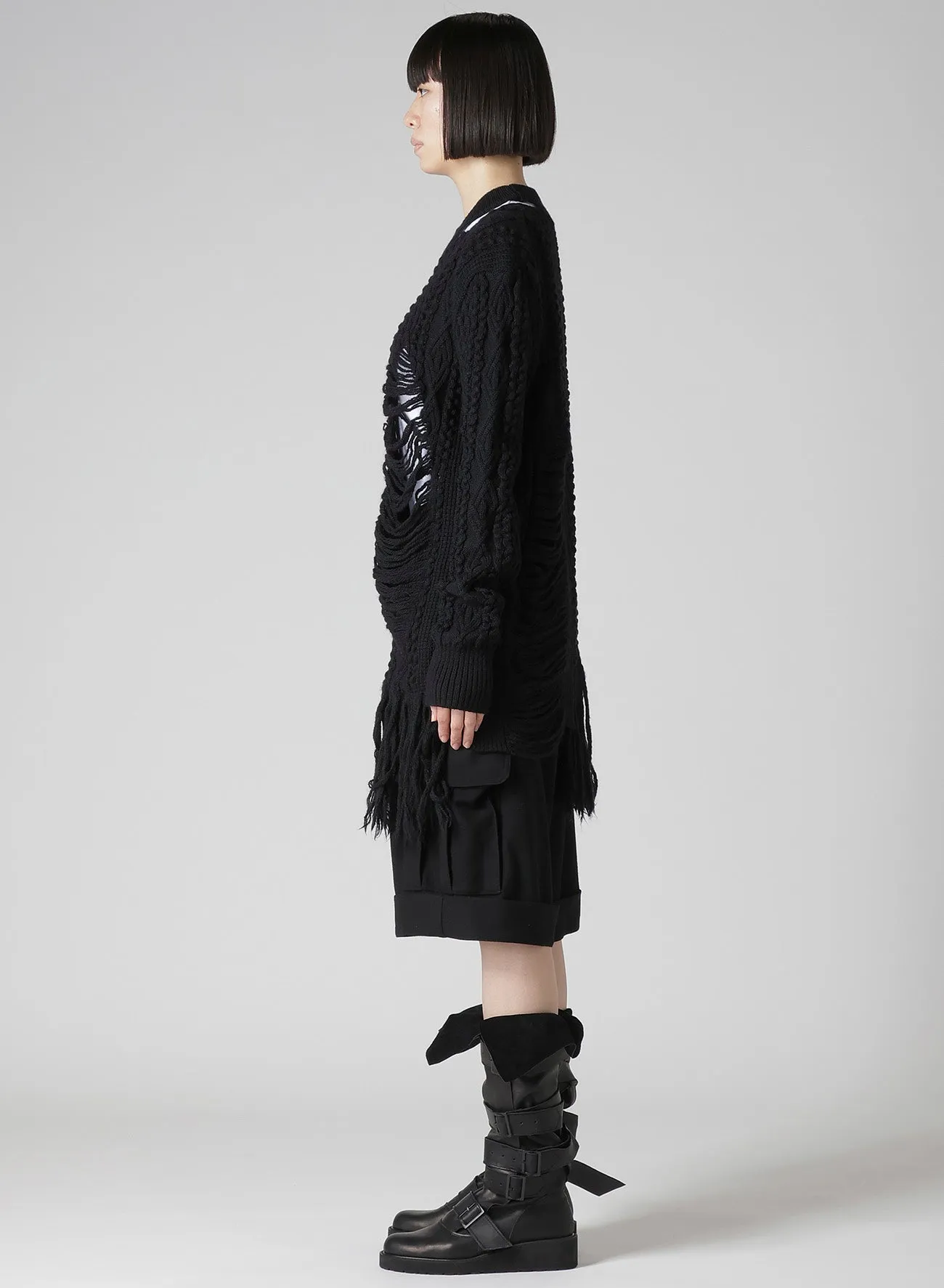 CARMA A CRUSHED CABLE KNIT TOP sold by Yohji Yamamoto product image thumbnail 4