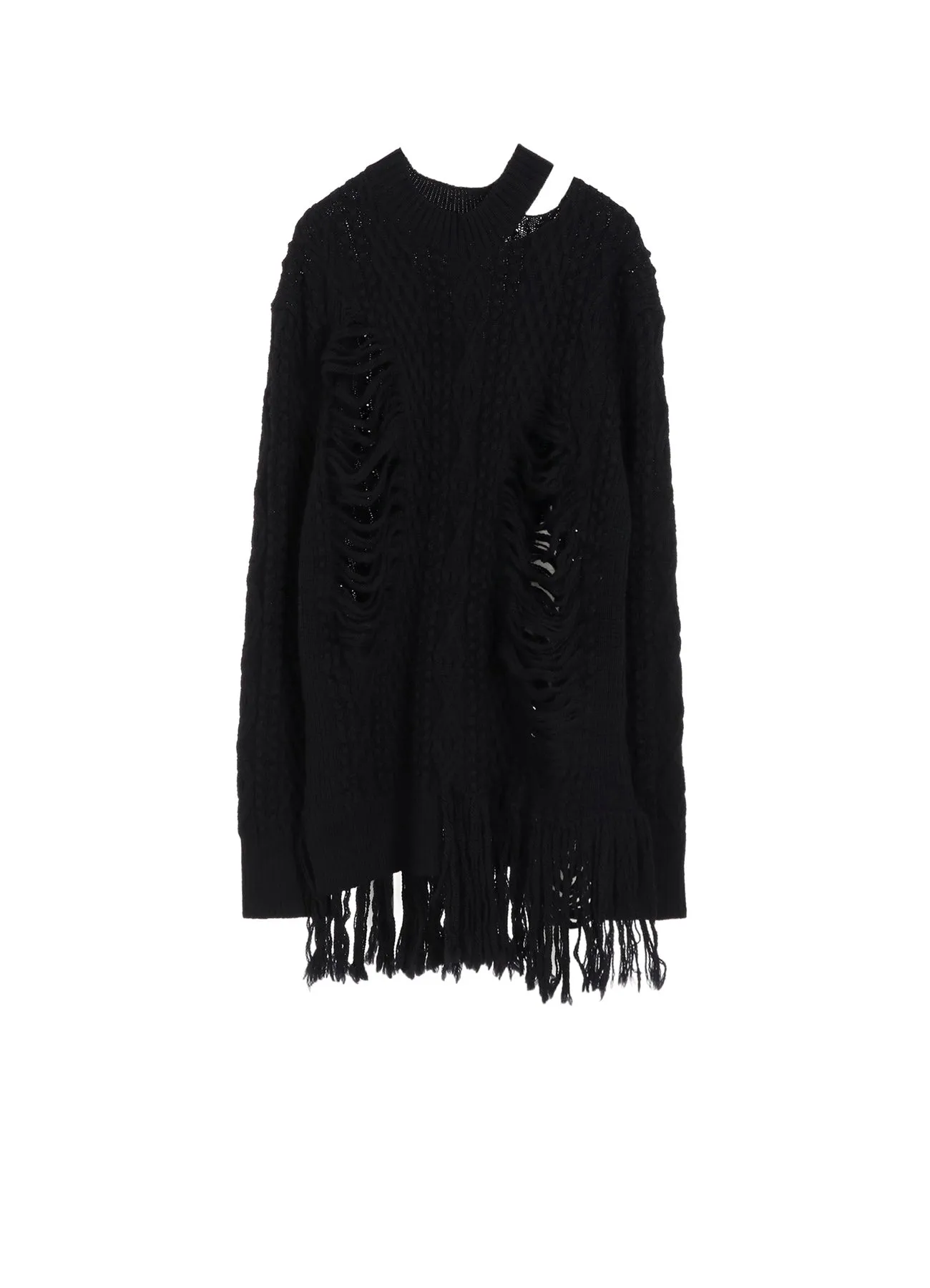 CARMA A CRUSHED CABLE KNIT TOP sold by Yohji Yamamoto