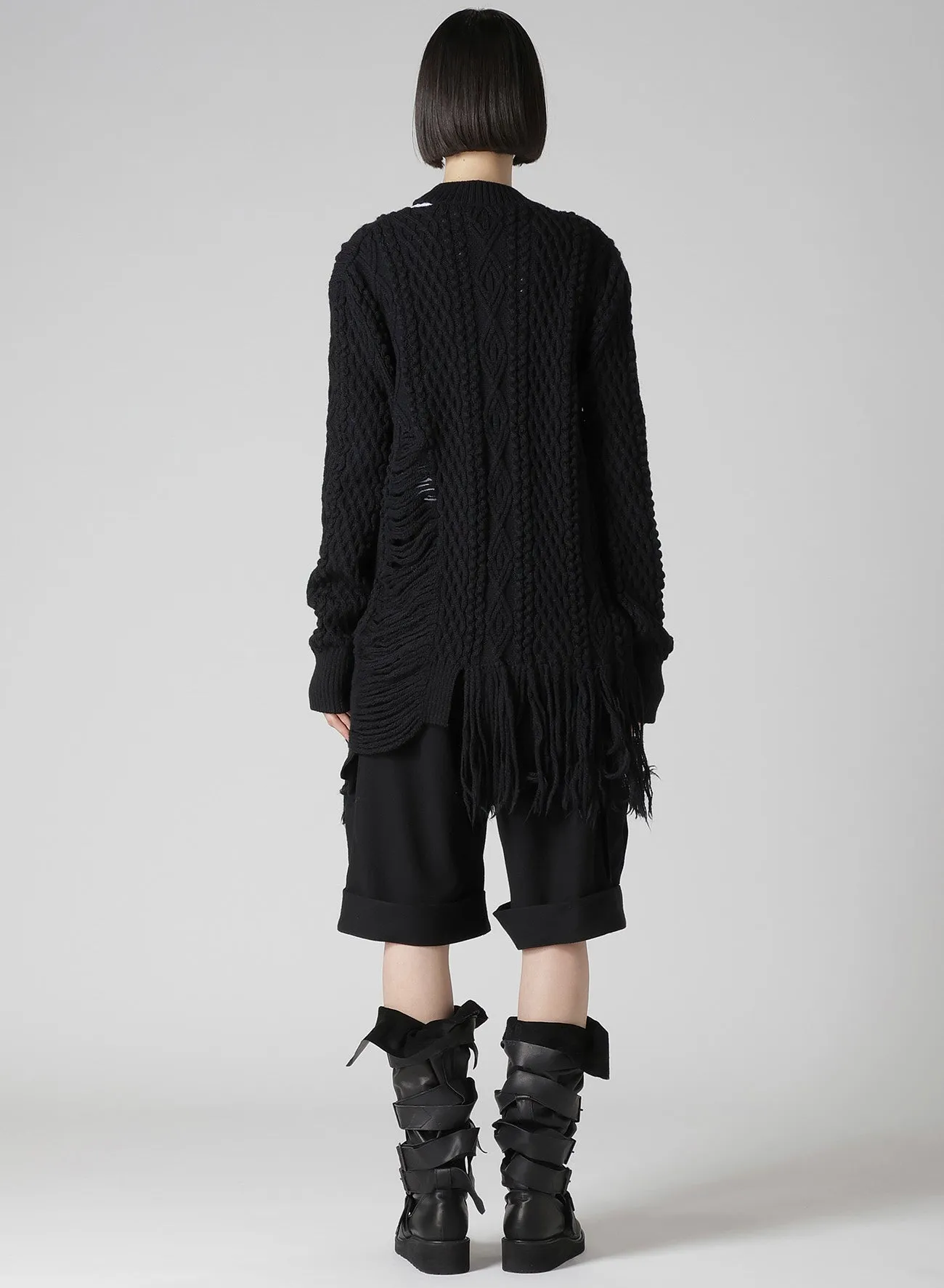 CARMA A CRUSHED CABLE KNIT TOP sold by Yohji Yamamoto product image thumbnail 5