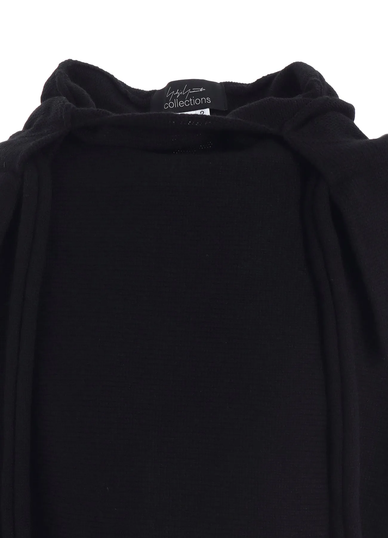7G PLAIN STITCH LINKS CROPPED HOODIE PO W/ARM WARMERS sold by Yohji Yamamoto product image thumbnail 5