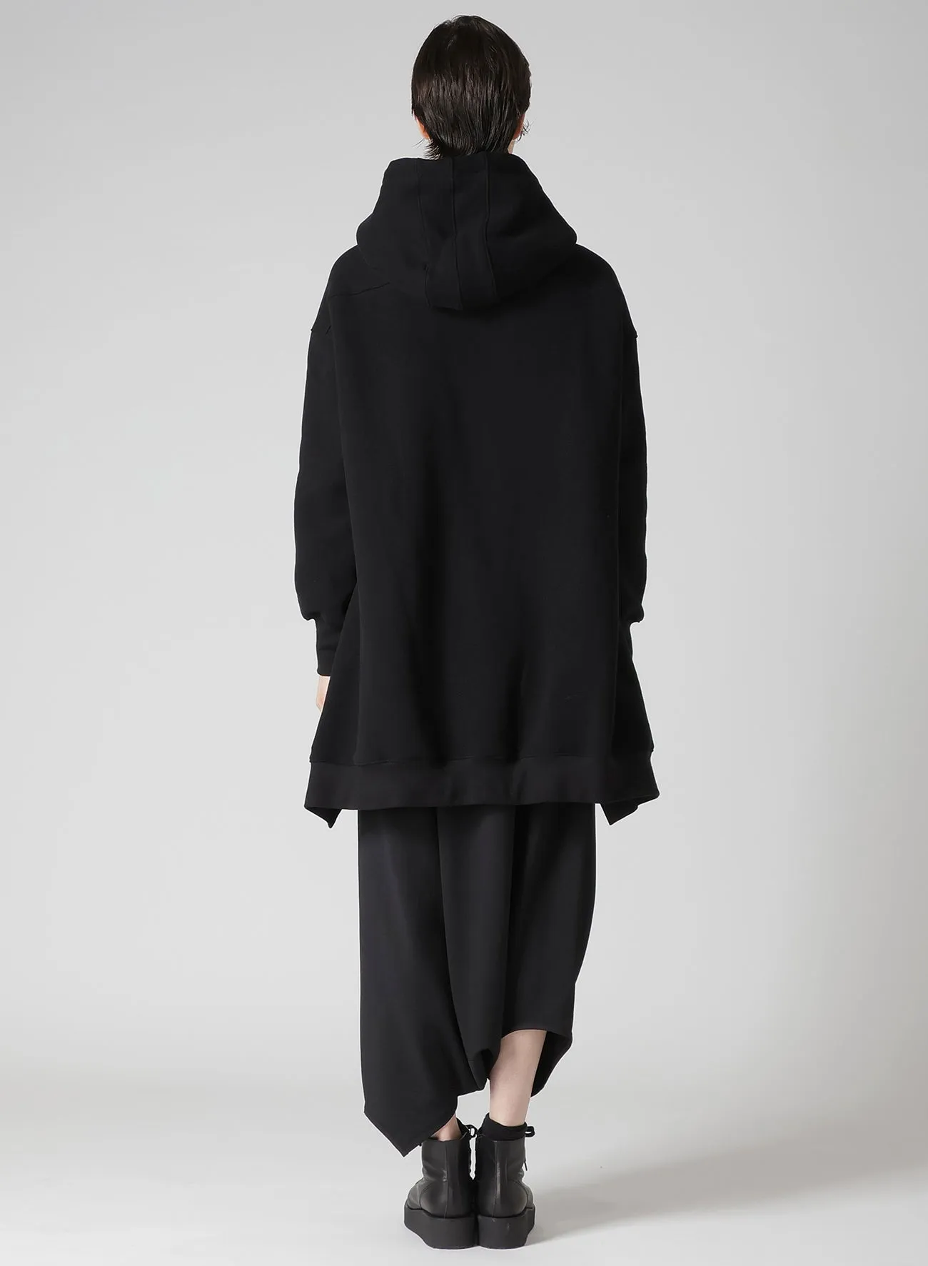 Liy/C BRUSHED FRENCH TERRY UNBALANCED HOODIE B sold by Yohji Yamamoto product image thumbnail 5