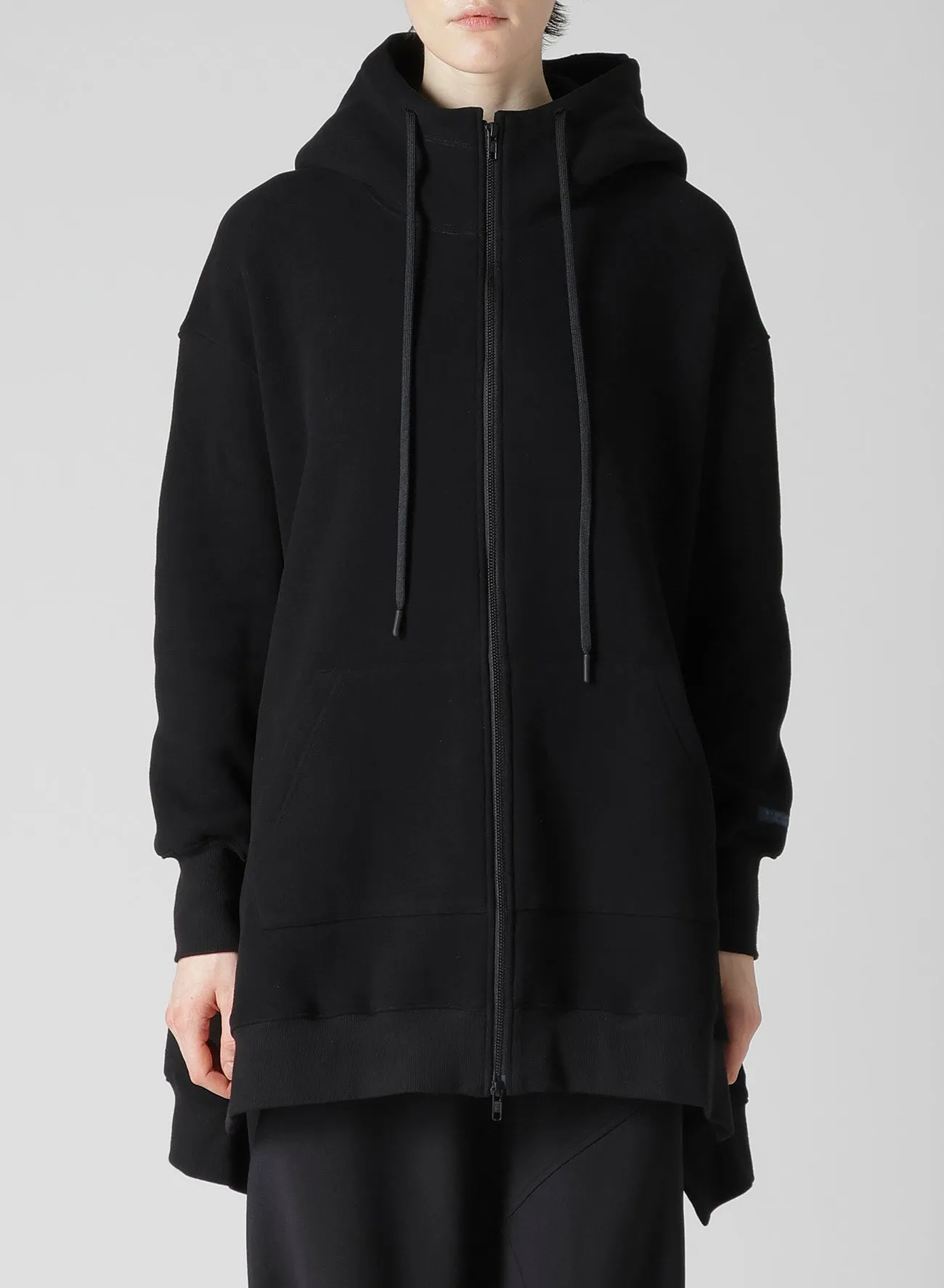 Liy/C BRUSHED FRENCH TERRY UNBALANCED HOODIE B sold by Yohji Yamamoto product image thumbnail 2