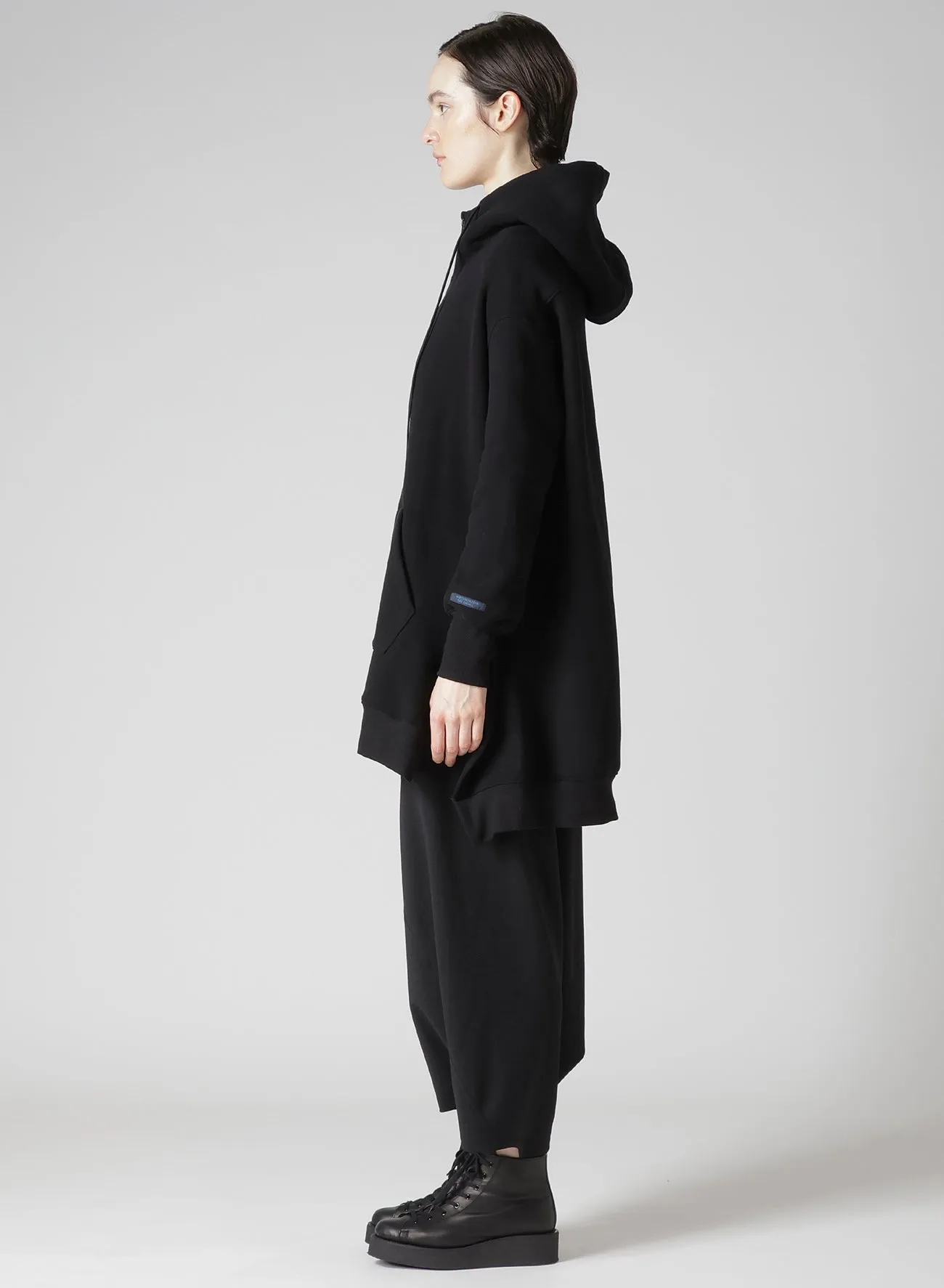Liy/C BRUSHED FRENCH TERRY UNBALANCED HOODIE B sold by Yohji Yamamoto product image thumbnail 4