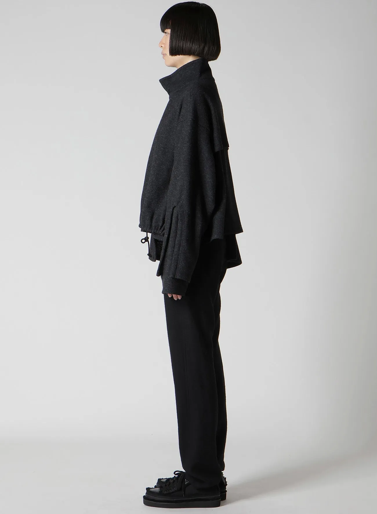 WOOLEN SINGLE JERSEY GATHERED PO A sold by Yohji Yamamoto product image thumbnail 4