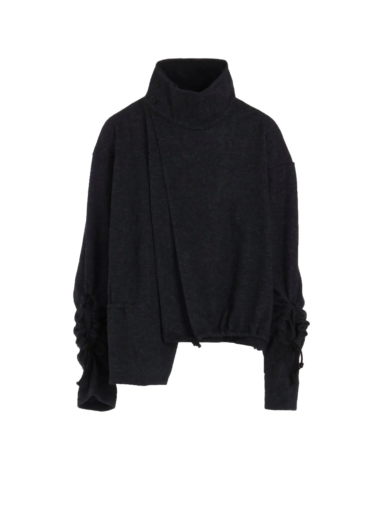 WOOLEN SINGLE JERSEY GATHERED PO A sold by Yohji Yamamoto