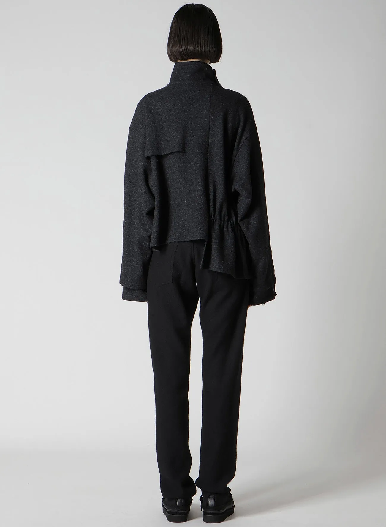 WOOLEN SINGLE JERSEY GATHERED PO A sold by Yohji Yamamoto product image thumbnail 5