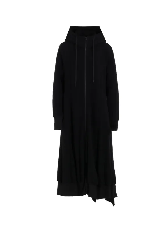 Liy/C BRUSHED FRENCH TERRY HOODED TRACK DRESS sold by Yohji Yamamoto