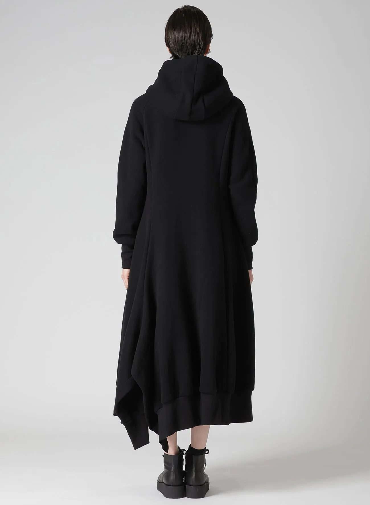 Liy/C BRUSHED FRENCH TERRY HOODED TRACK DRESS sold by Yohji Yamamoto product image thumbnail 5