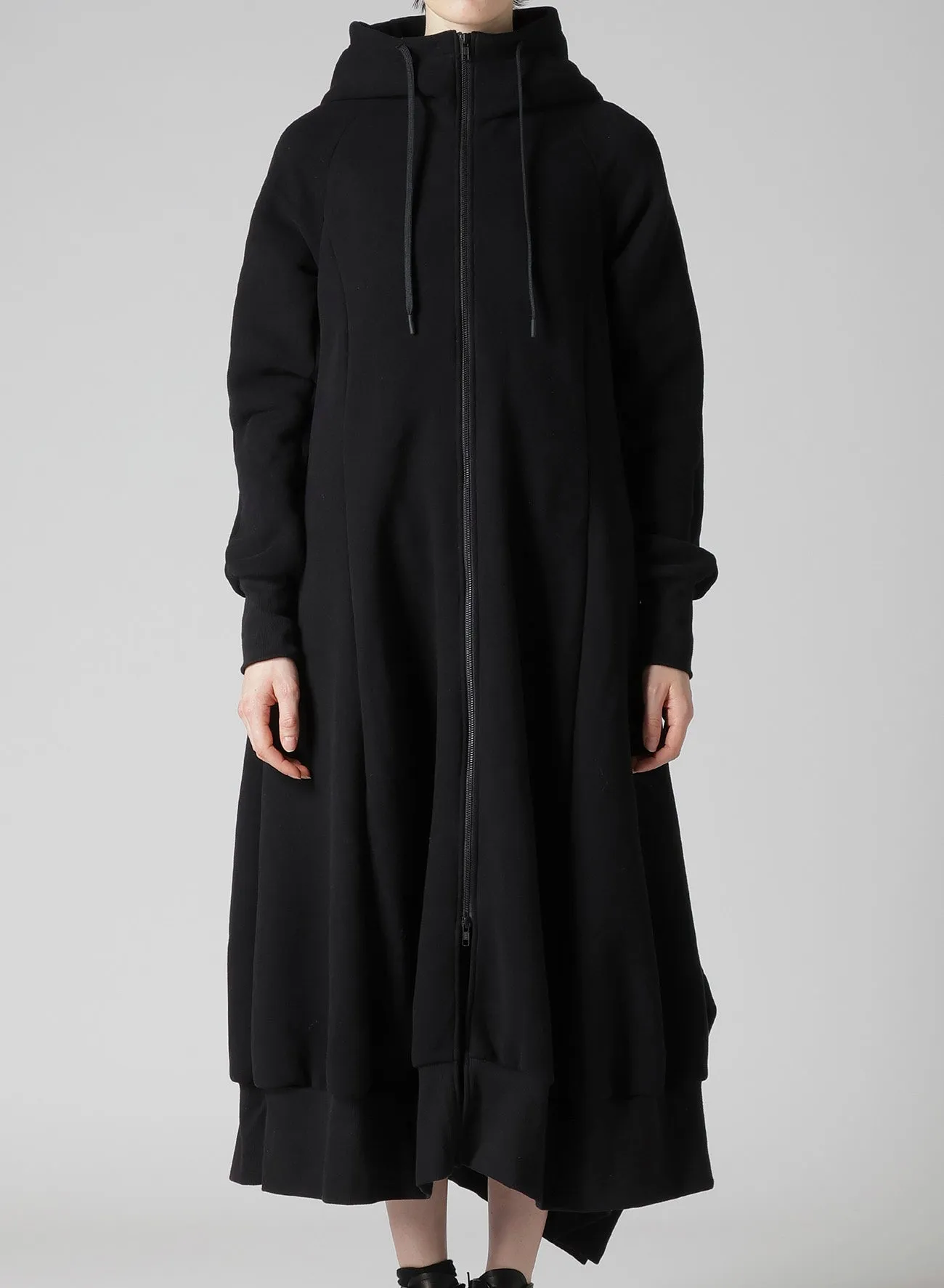 Liy/C BRUSHED FRENCH TERRY HOODED TRACK DRESS sold by Yohji Yamamoto product image thumbnail 2