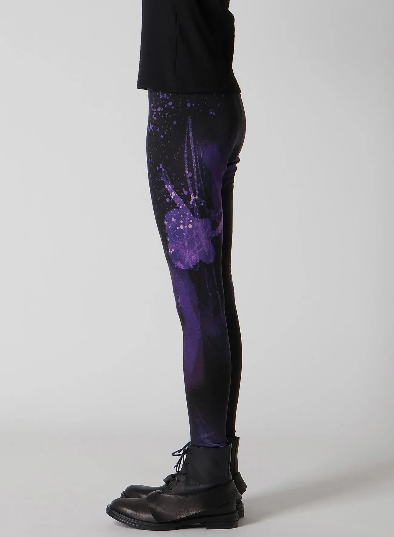 PURPLE B PATTERN BASIC LEGGINGS sold by Yohji Yamamoto product image thumbnail 4