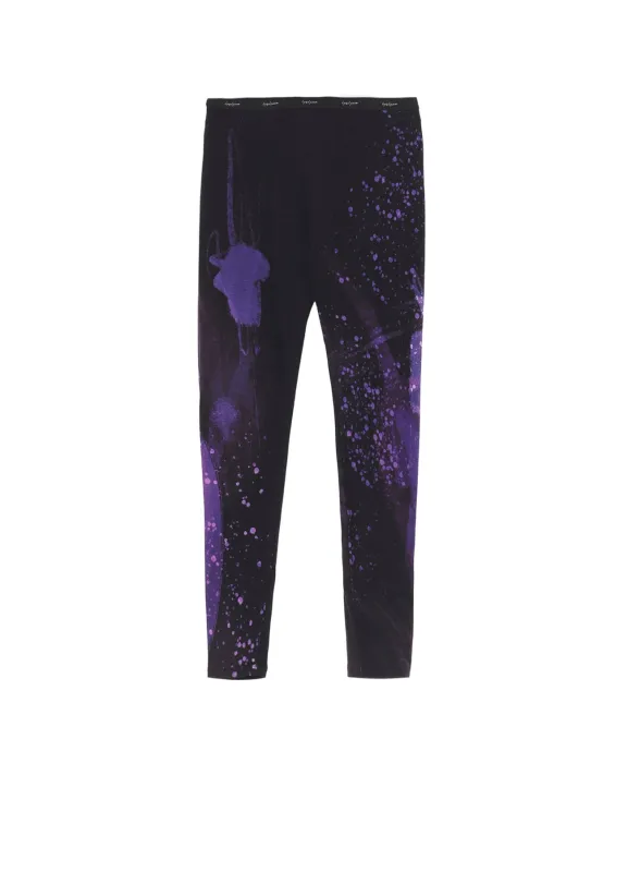 PURPLE B PATTERN BASIC LEGGINGS made by Yohji Yamamoto