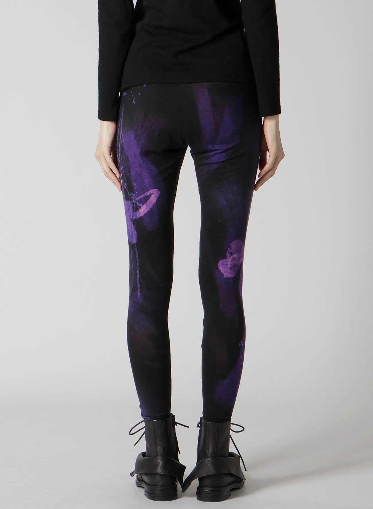 PURPLE B PATTERN BASIC LEGGINGS sold by Yohji Yamamoto product image thumbnail 5