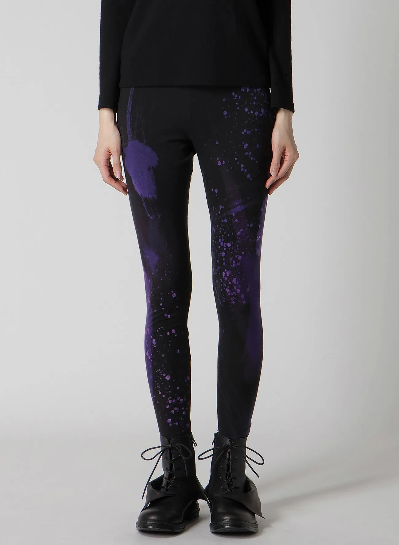 PURPLE B PATTERN BASIC LEGGINGS sold by Yohji Yamamoto product image thumbnail 2