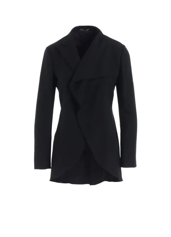 W/SAXONY  ASM ROUNDED HEM JACKET made by Yohji Yamamoto