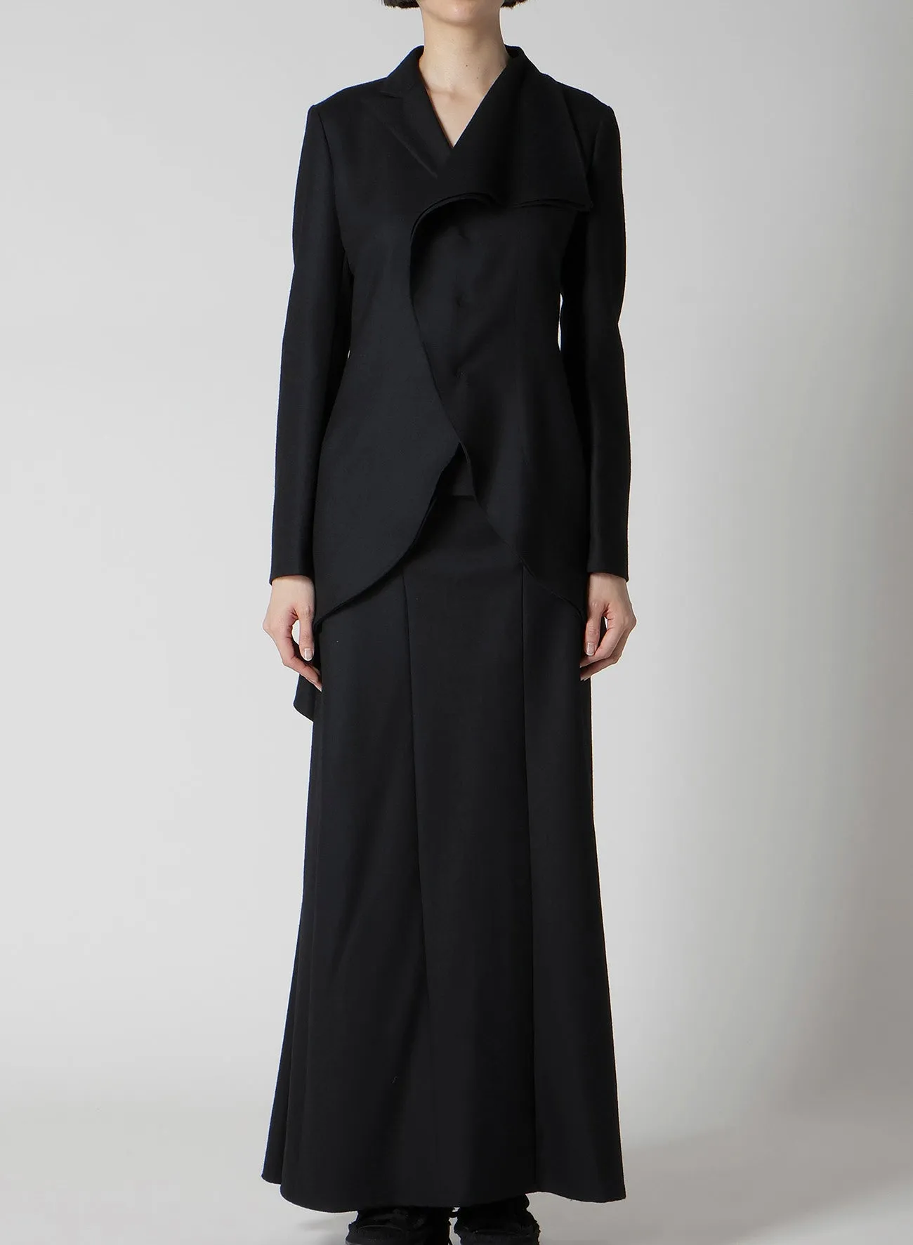 W/SAXONY ASM ROUNDED HEM JACKET sold by Yohji Yamamoto product image thumbnail 2