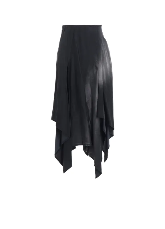Cu/C BLEACHED SATIN ASYMMETRIC SKIRT sold by Yohji Yamamoto